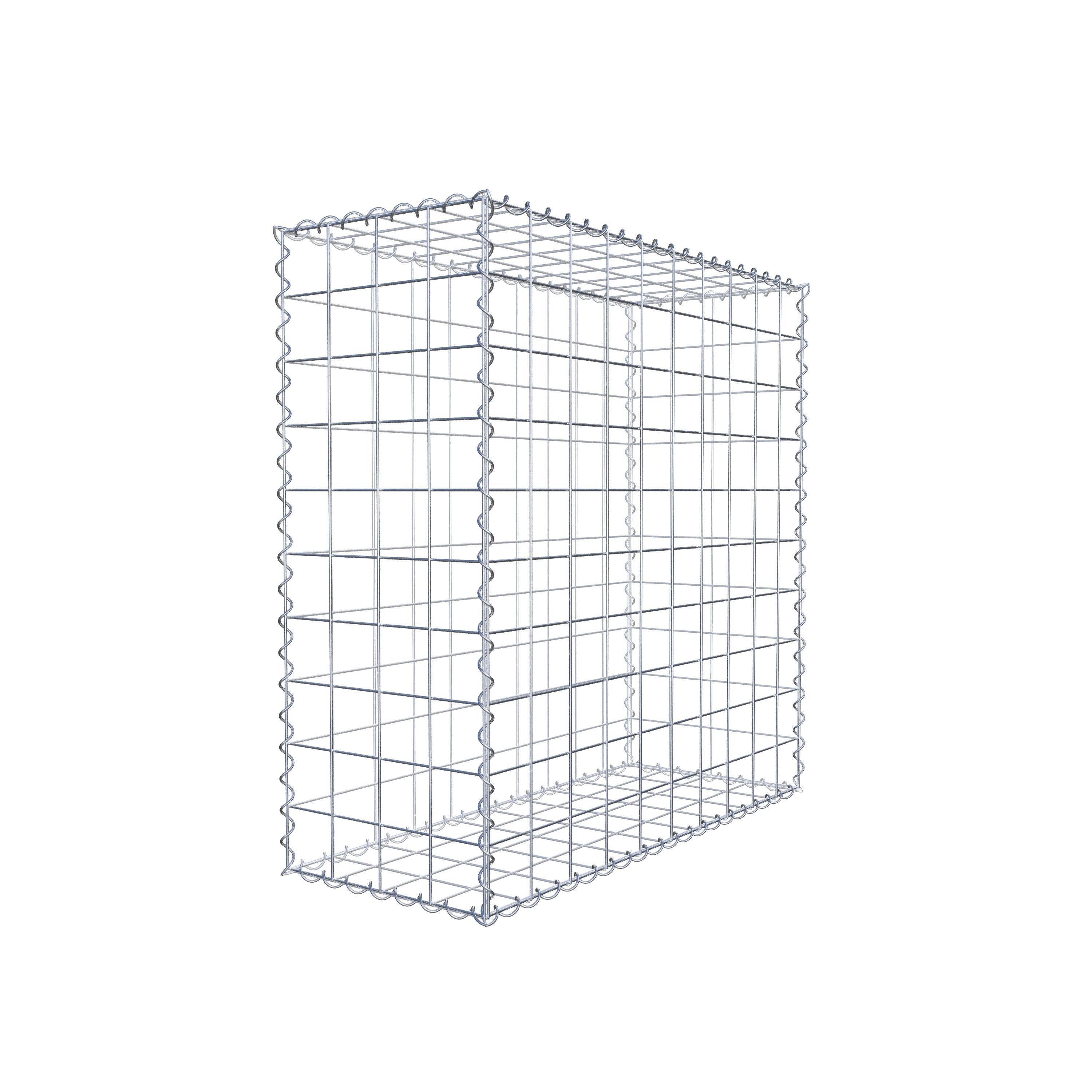 Gavión 100 cm x 100 cm x 40 cm (largo x alto x fondo), malla 10 cm x 10 cm, en espiral
