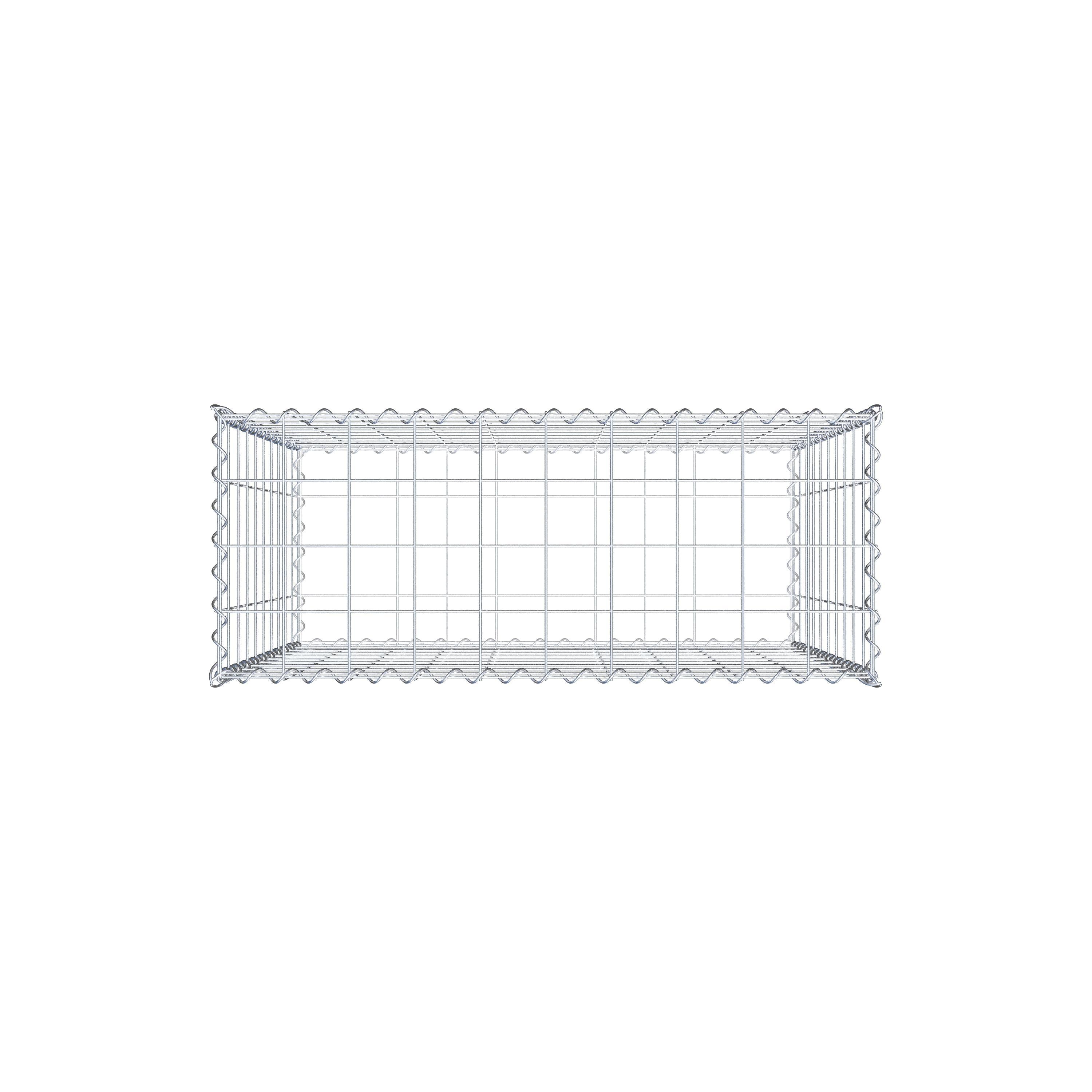 Gavión 100 cm x 100 cm x 40 cm (largo x alto x fondo), malla 10 cm x 10 cm, en espiral