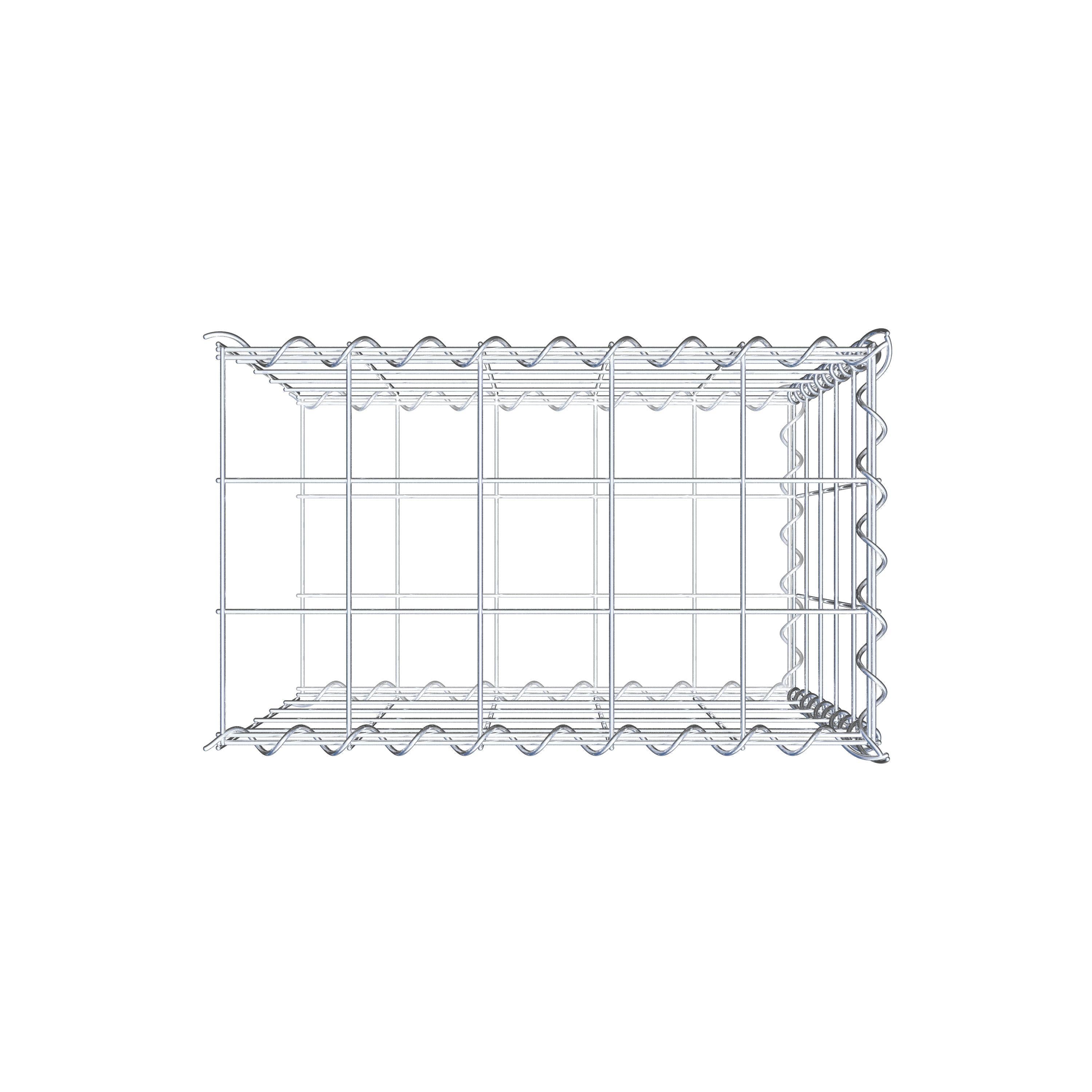 Gavión adicional tipo 2 50 cm x 50 cm x 30 cm (L x A x P), malla 10 cm x 10 cm, en espiral