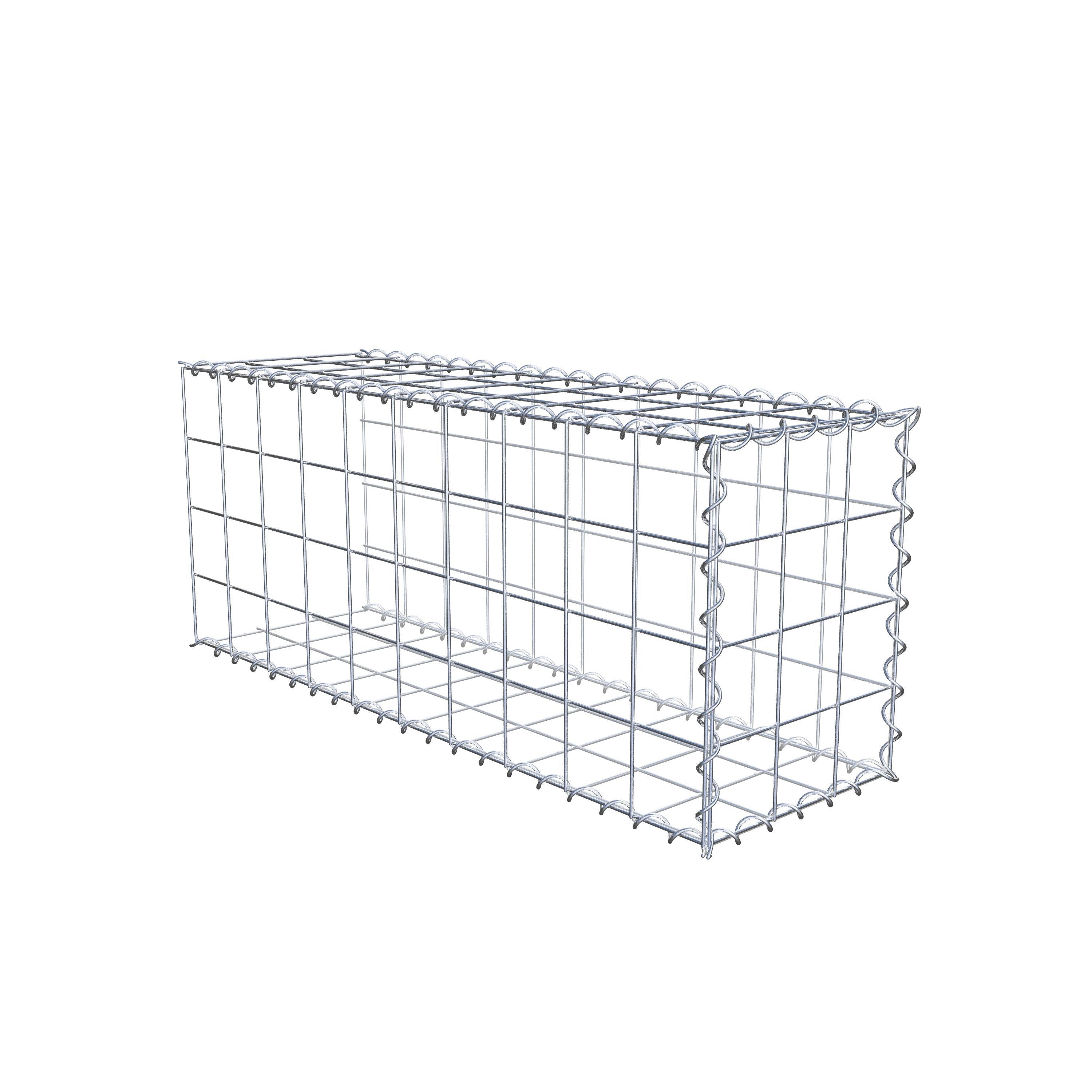 Gabion rapporté type 2 100 cm x 40 cm x 30 cm (L x H x P), mailles 10 cm x 10 cm, spirale