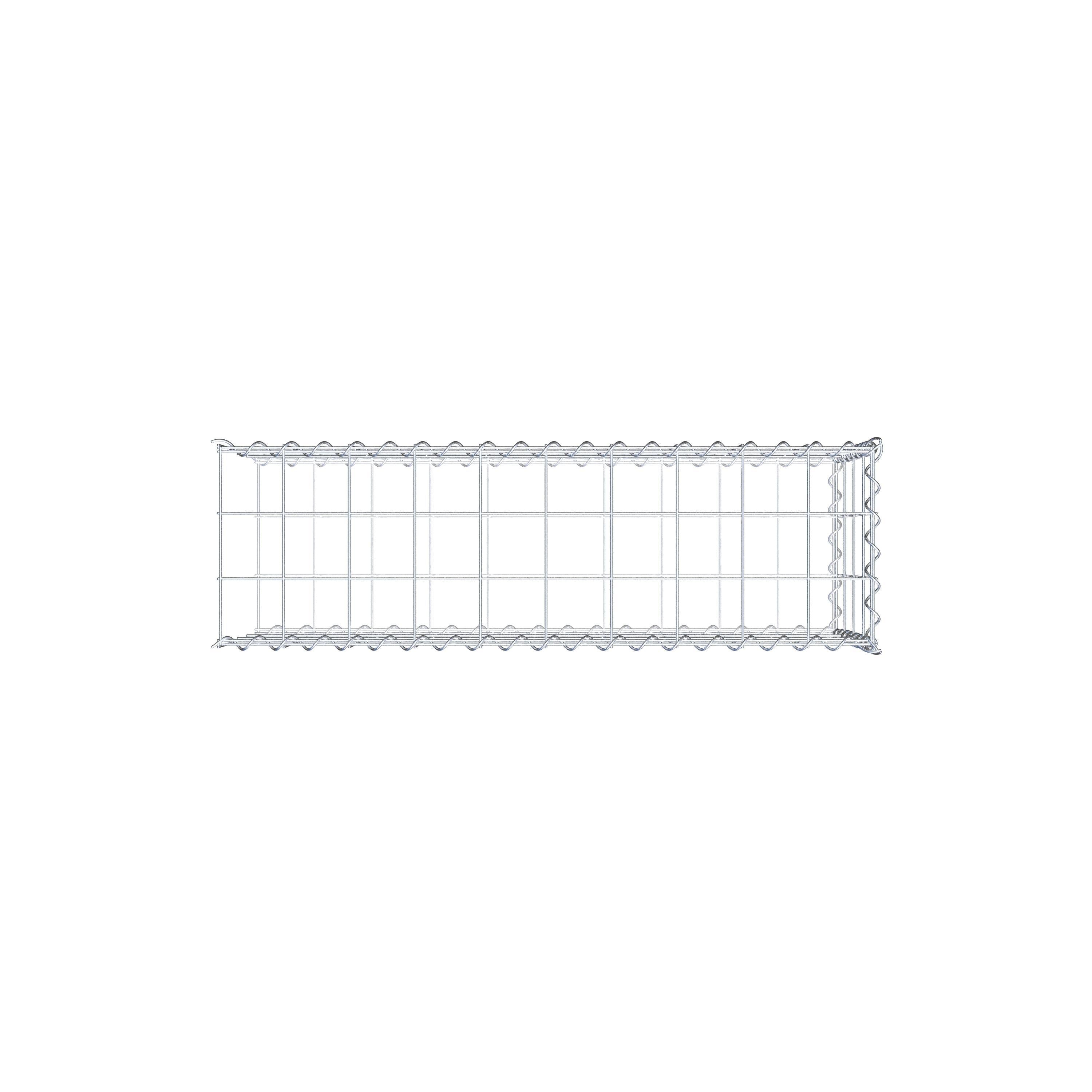Gabion rapporté type 2 100 cm x 40 cm x 30 cm (L x H x P), mailles 10 cm x 10 cm, spirale