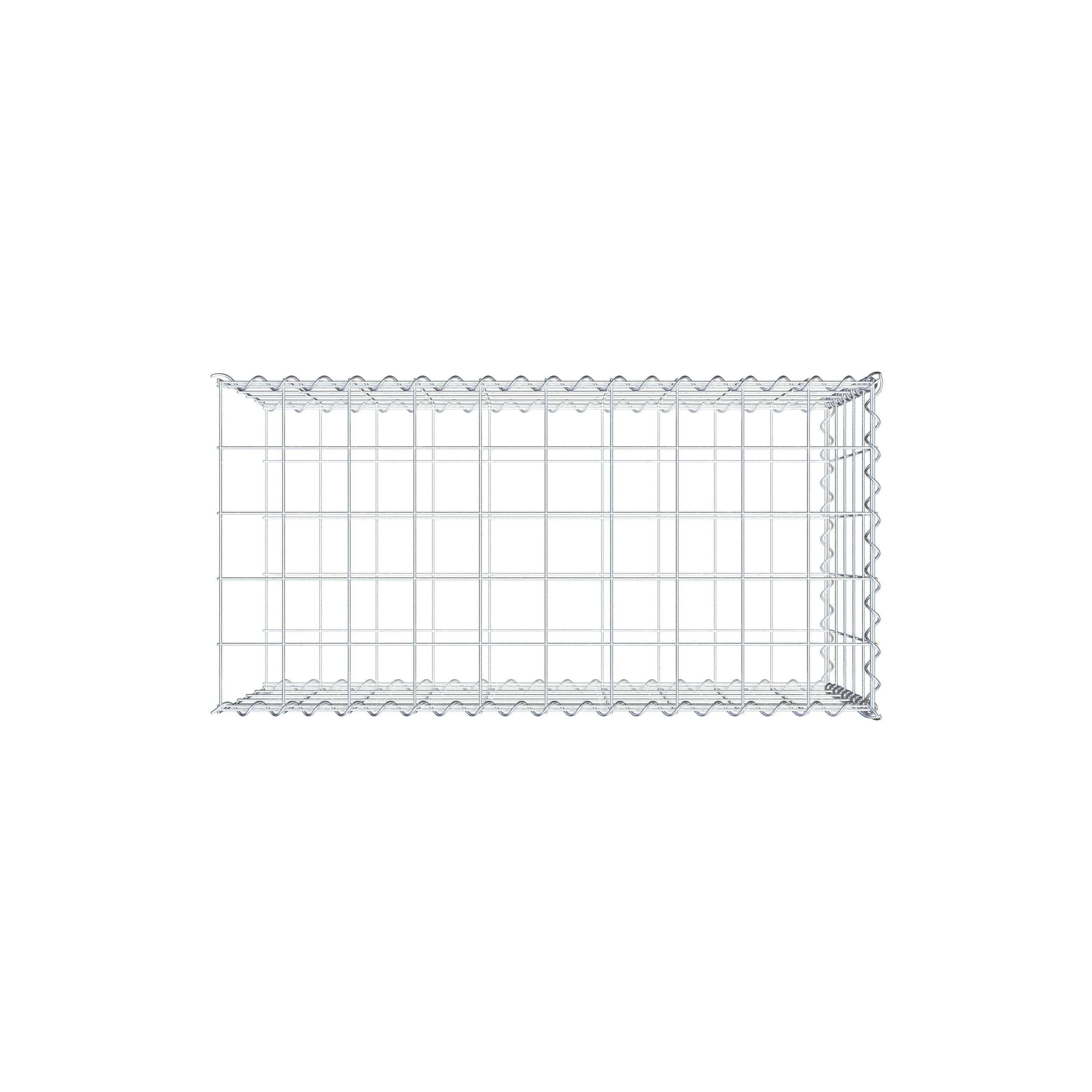 Extra gabion typ 2 100 cm x 50 cm x 50 cm (L x H x D), maskstorlek 10 cm x 10 cm, spiral