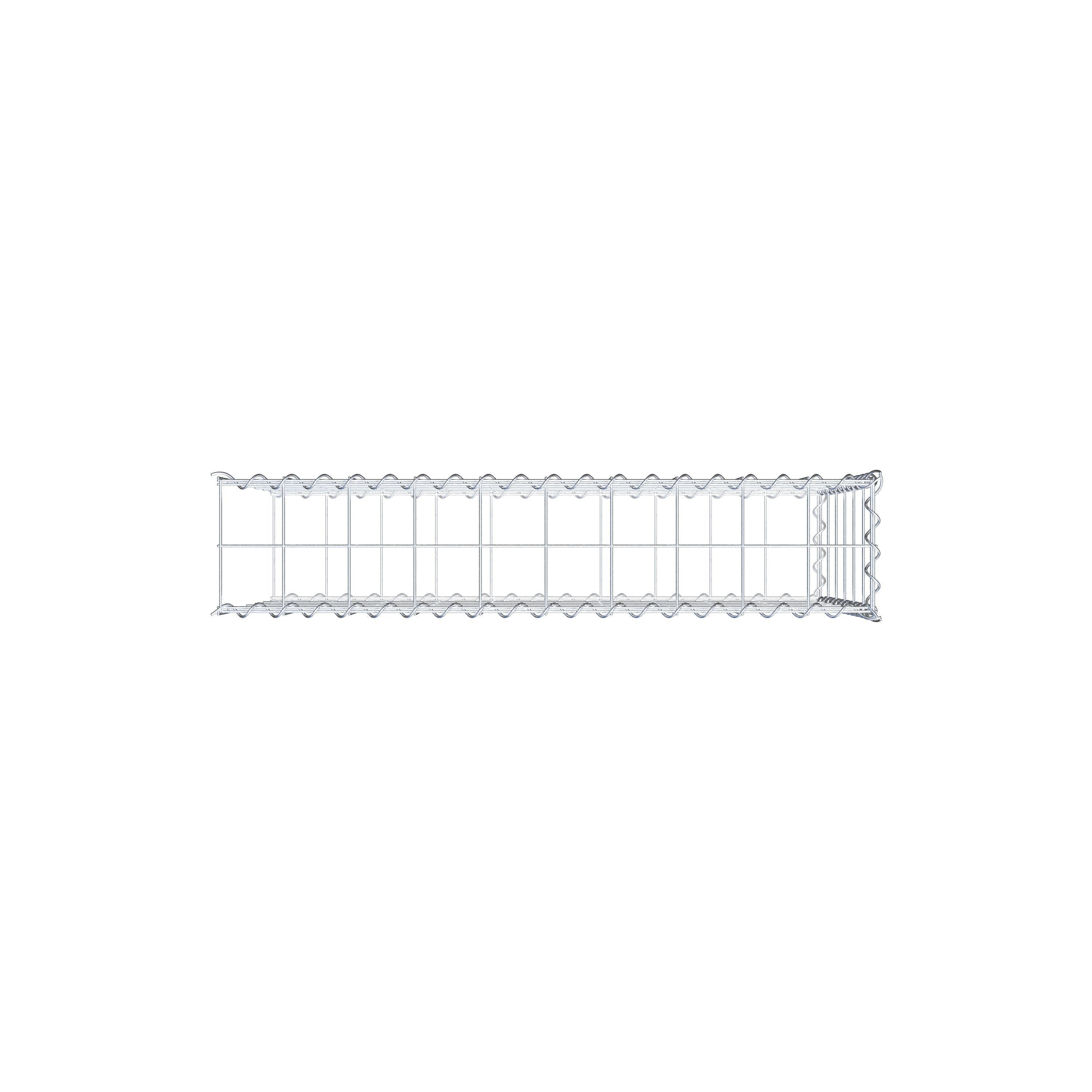 Gavión complementario tipo 2 100 cm x 60 cm x 20 cm (L x A x P), malla 10 cm x 10 cm, espiral