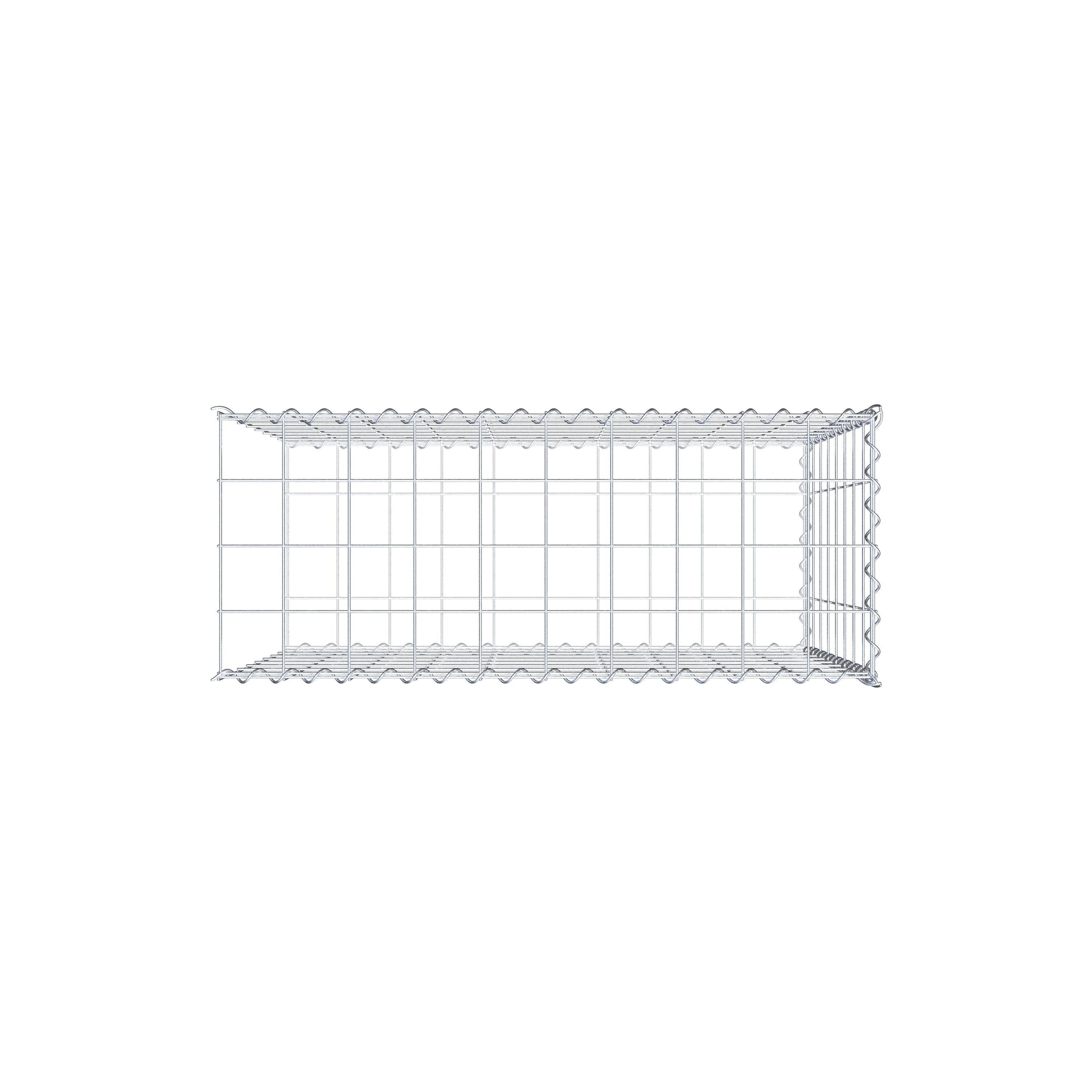 Gabion rapporté type 2 100 cm x 80 cm x 40 cm (L x H x P), mailles 10 cm x 10 cm, spirale