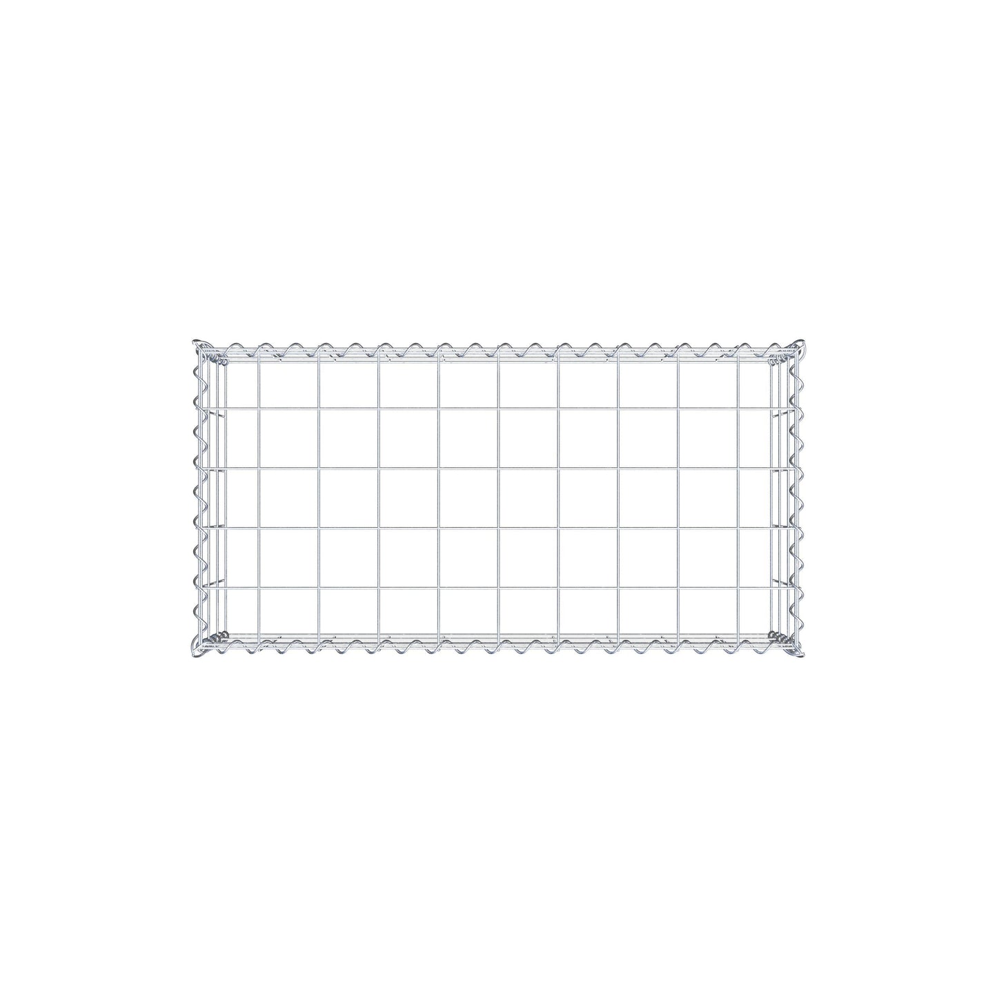 Extra gabion typ 3 100 cm x 30 cm x 50 cm (L x H x D), maskstorlek 10 cm x 10 cm, spiral