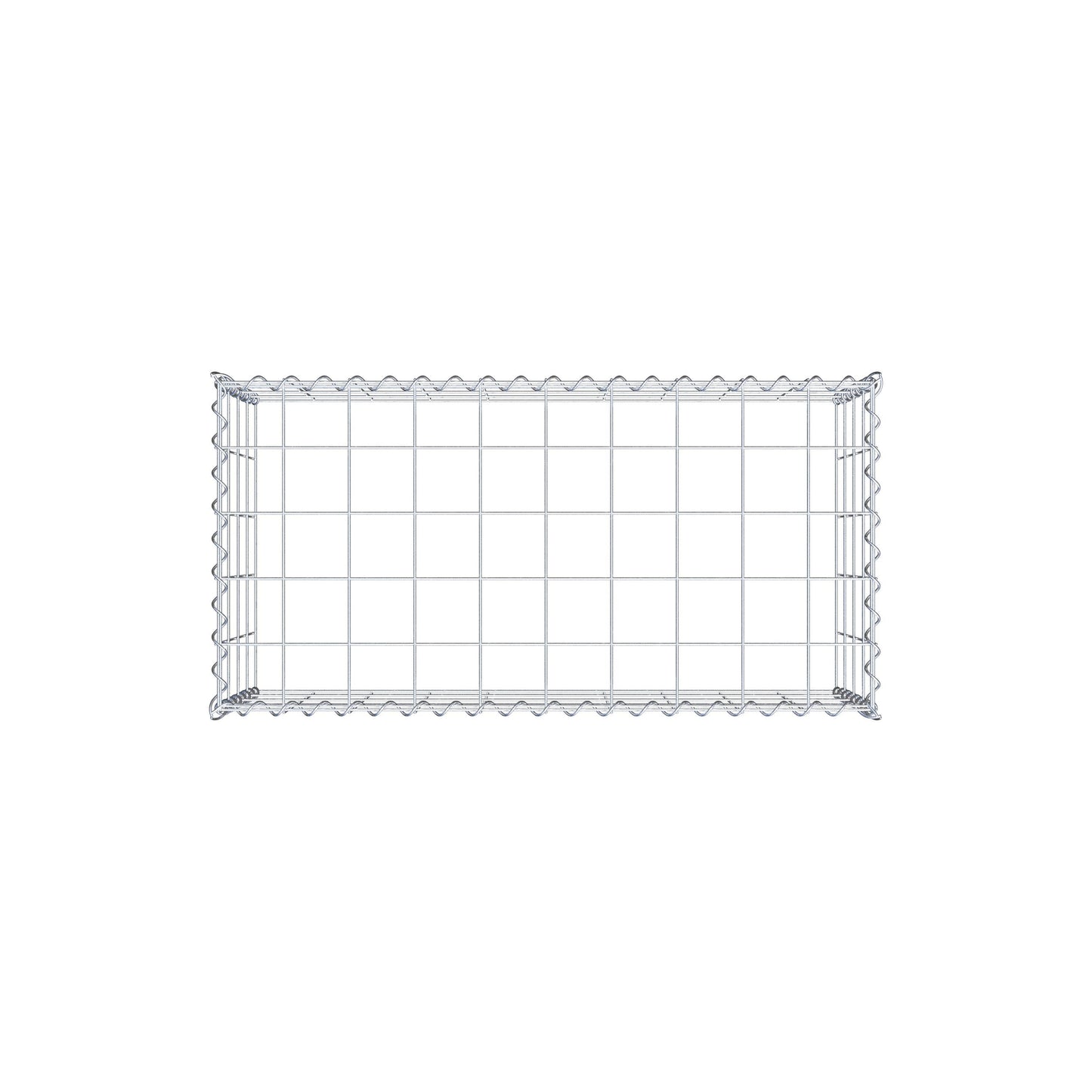 Gabion rapporté type 3 100 cm x 40 cm x 50 cm (L x H x P), mailles 10 cm x 10 cm, spirale
