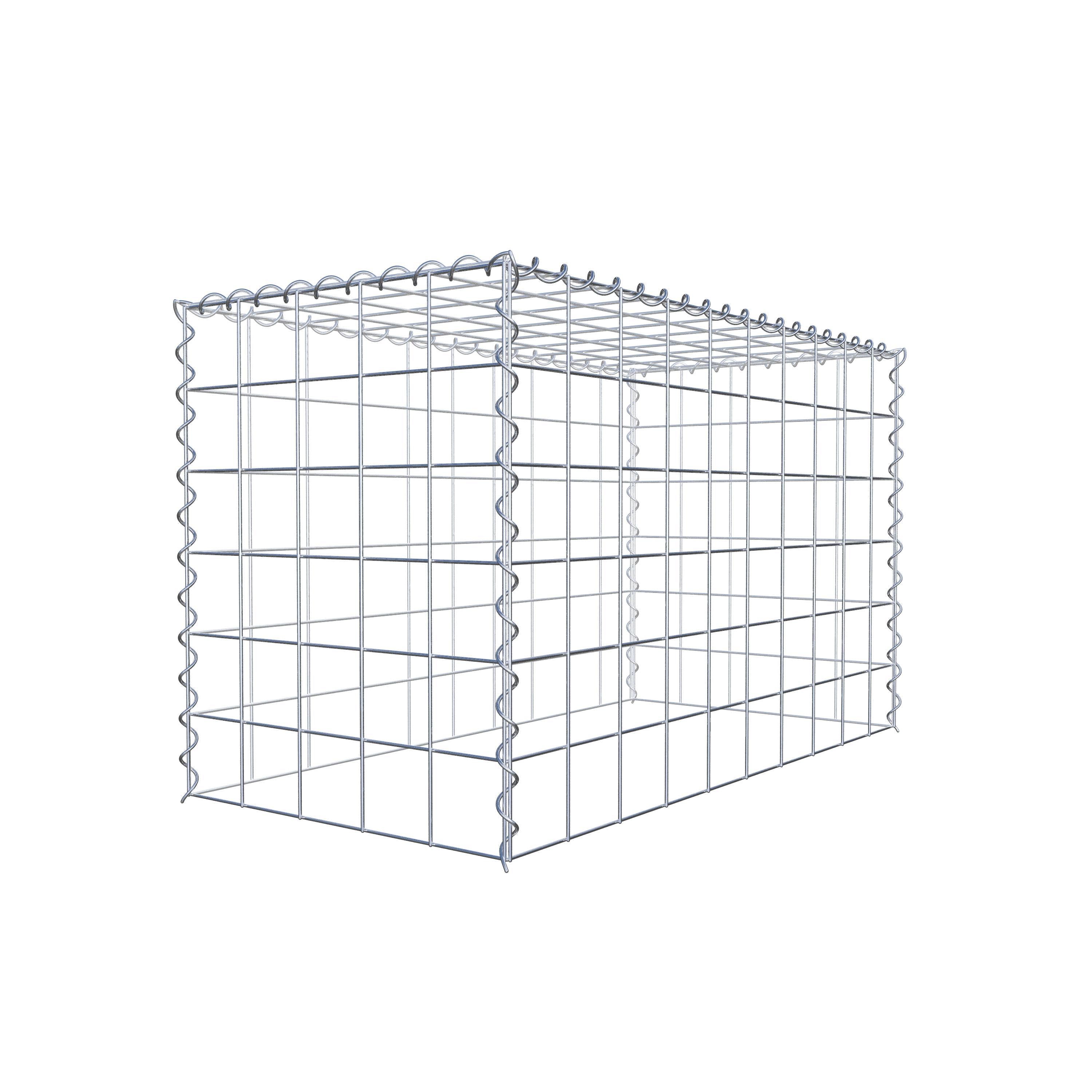 Gabion rapporté type 3 100 cm x 60 cm x 50 cm (L x H x P), mailles 10 cm x 10 cm, spirale