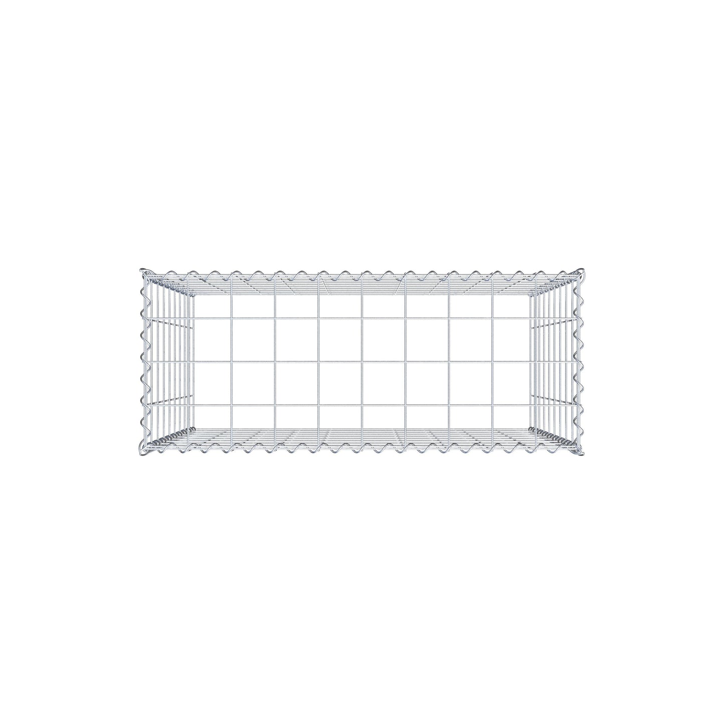 Opvokset gabion type 3 100 cm x 90 cm x 40 cm (L x H x D), maskestørrelse 10 cm x 10 cm, spiral