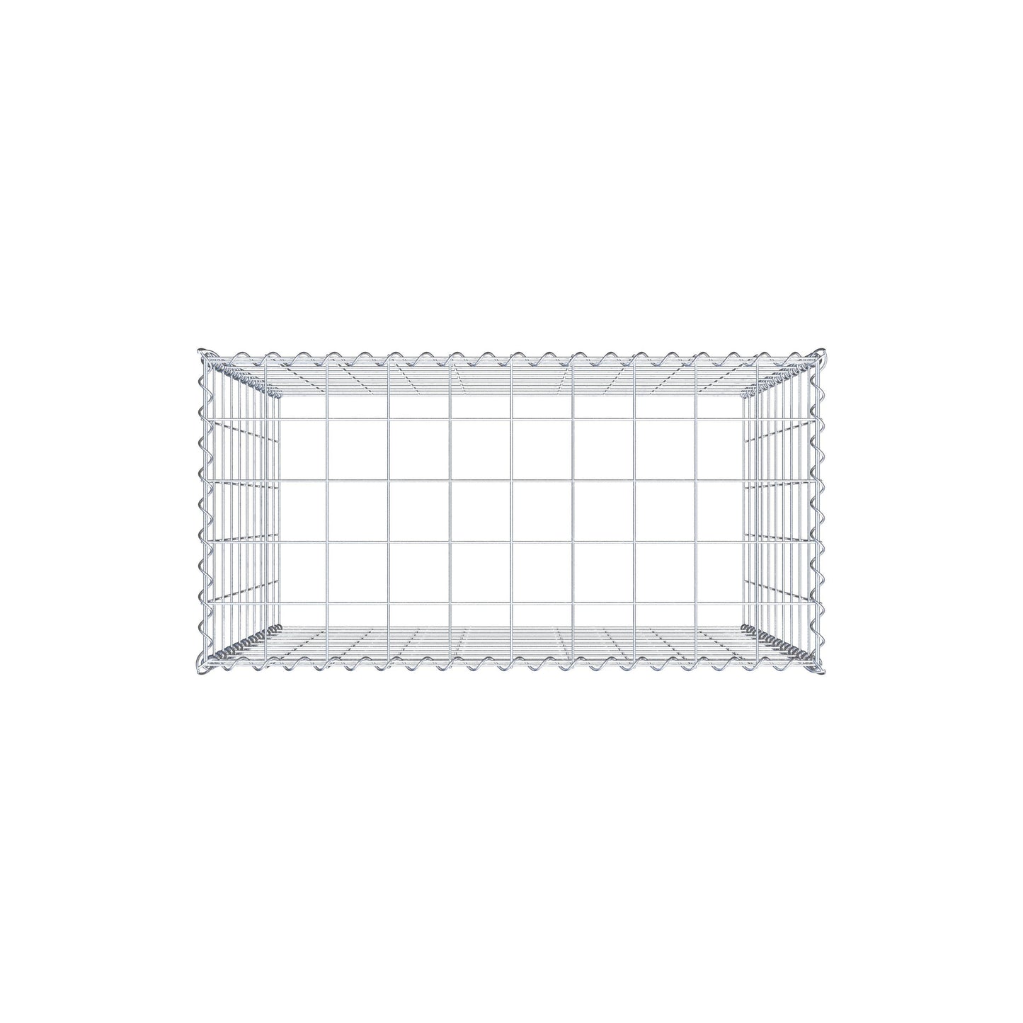 Gabbione aggiuntivo tipo 3 100 cm x 100 cm x 50 cm (L x H x P), dimensione maglia 10 cm x 10 cm, a spirale