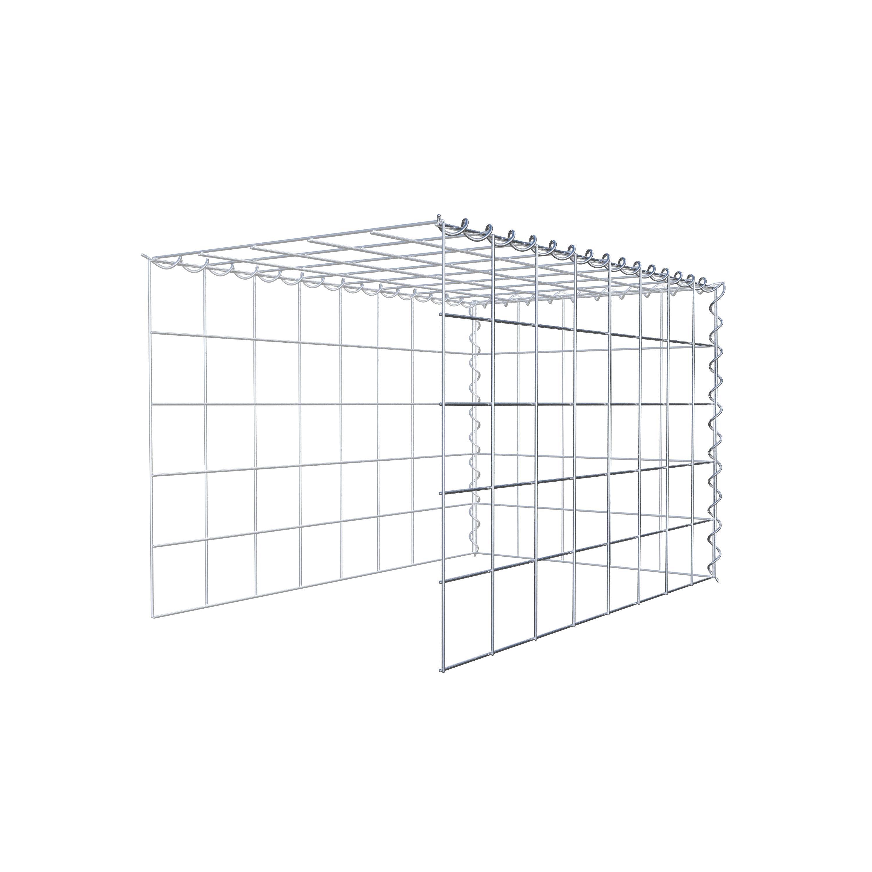 Gabião tipo 4 80 cm x 50 cm x 50 cm (C x A x P), malhagem 10 cm x 10 cm, espiral