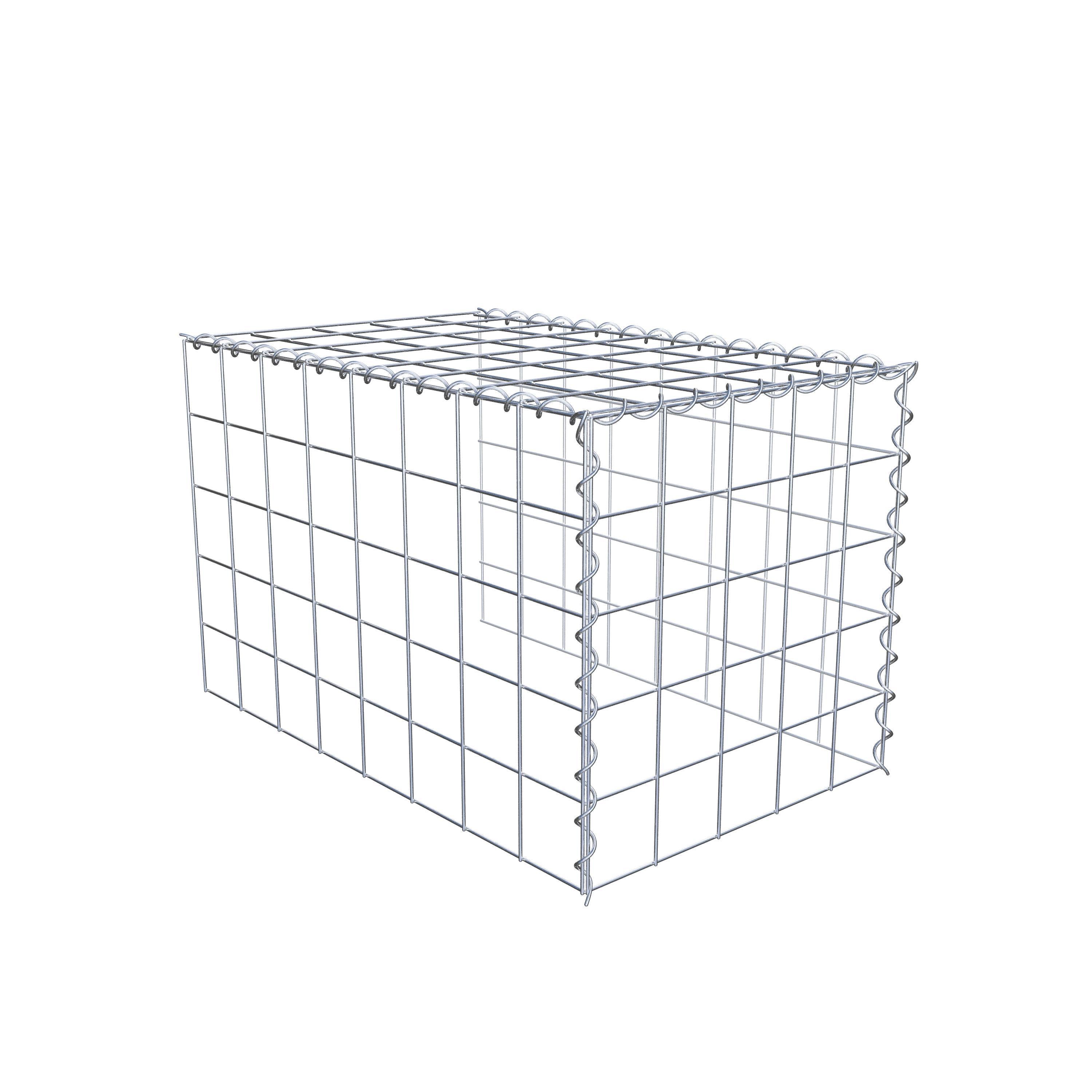 Gabião tipo 4 80 cm x 50 cm x 50 cm (C x A x P), malhagem 10 cm x 10 cm, espiral