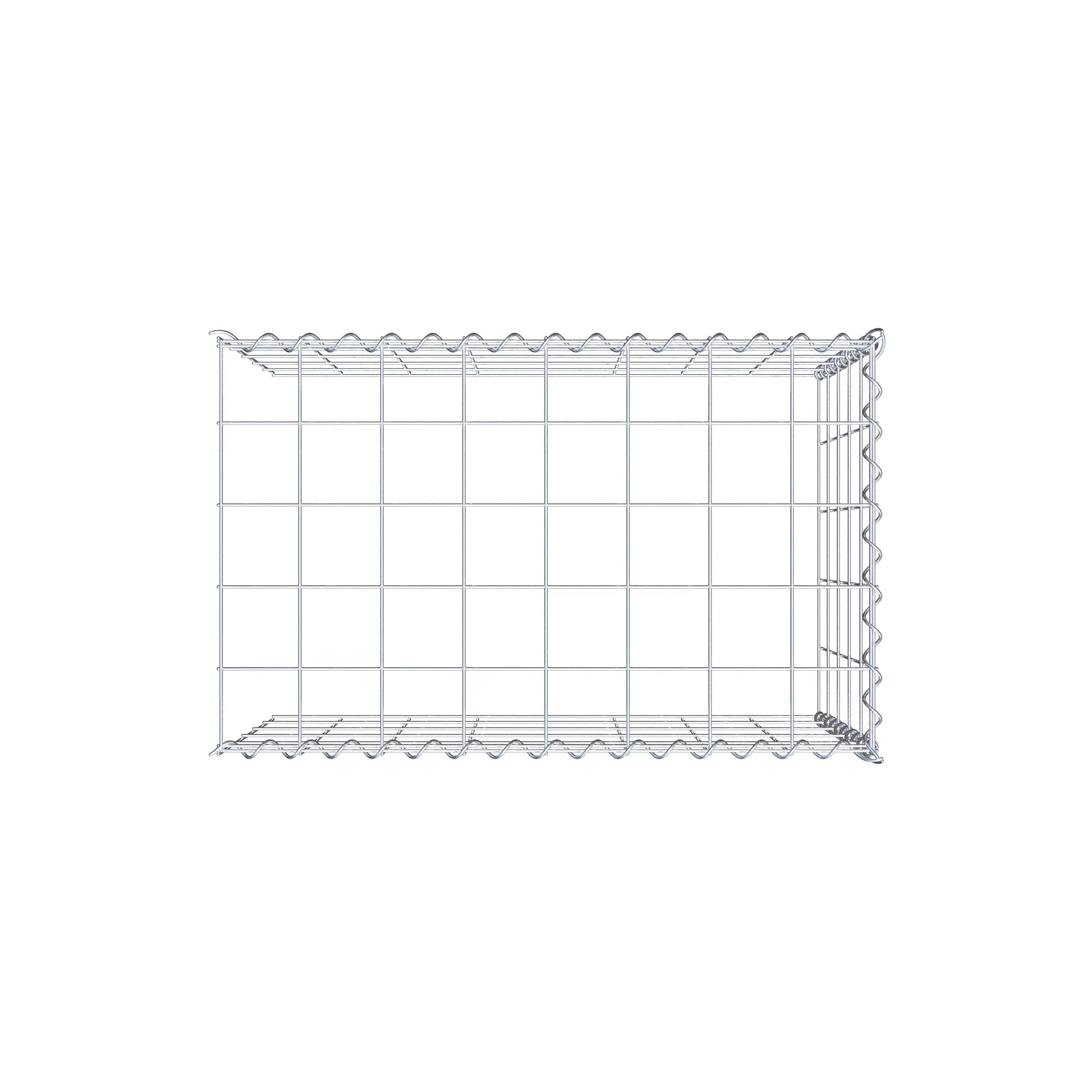 Gabião tipo 4 80 cm x 50 cm x 50 cm (C x A x P), malhagem 10 cm x 10 cm, espiral