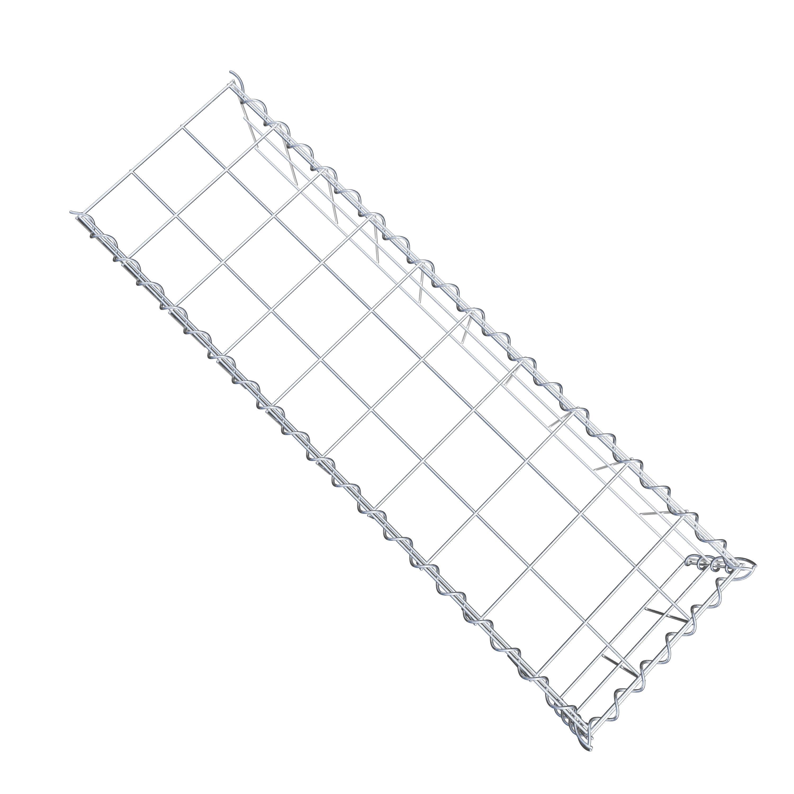 Gabion rapporté type 4 100 cm x 20 cm x 30 cm (L x H x P), mailles 10 cm x 10 cm, spirale
