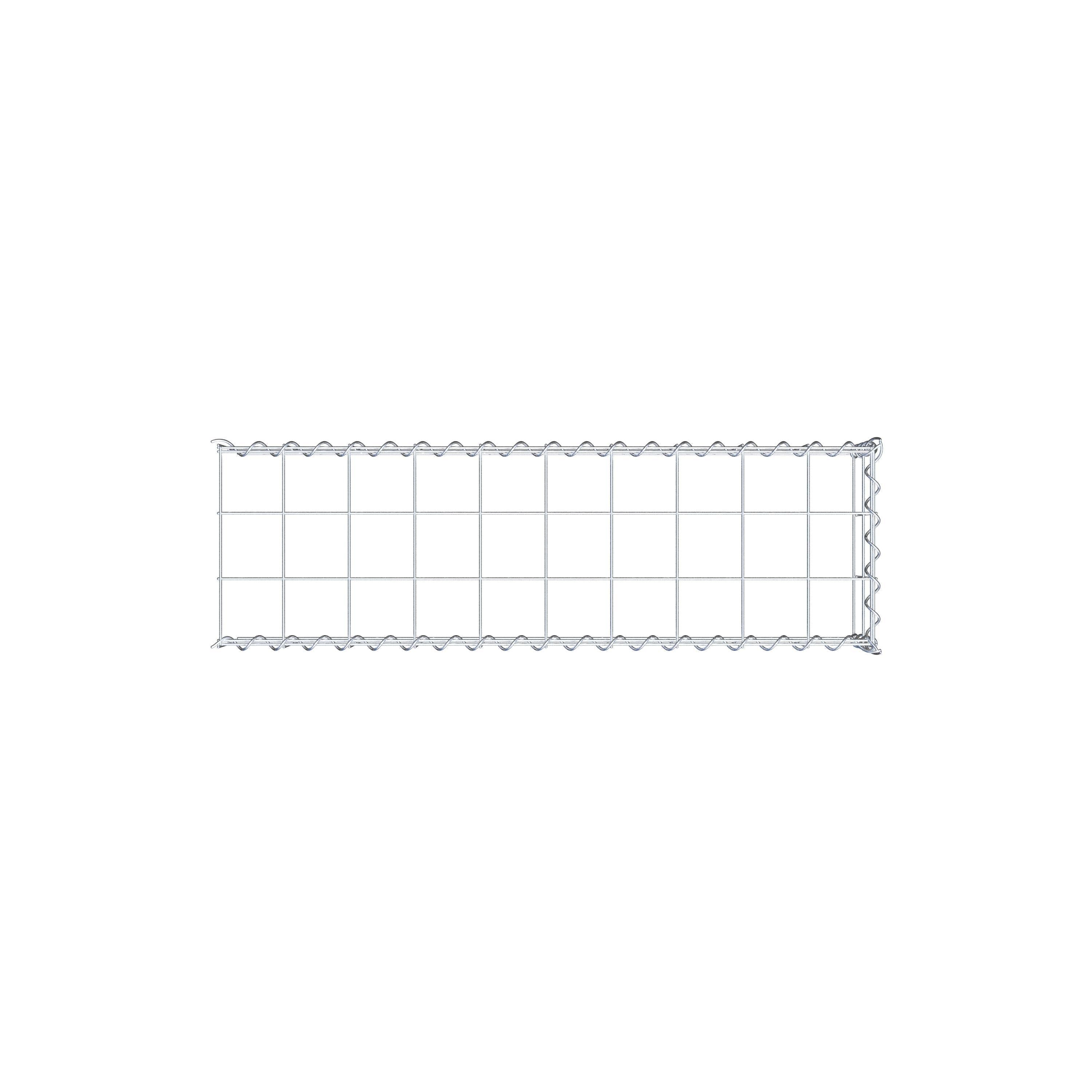 Gabion rapporté type 4 100 cm x 20 cm x 30 cm (L x H x P), mailles 10 cm x 10 cm, spirale