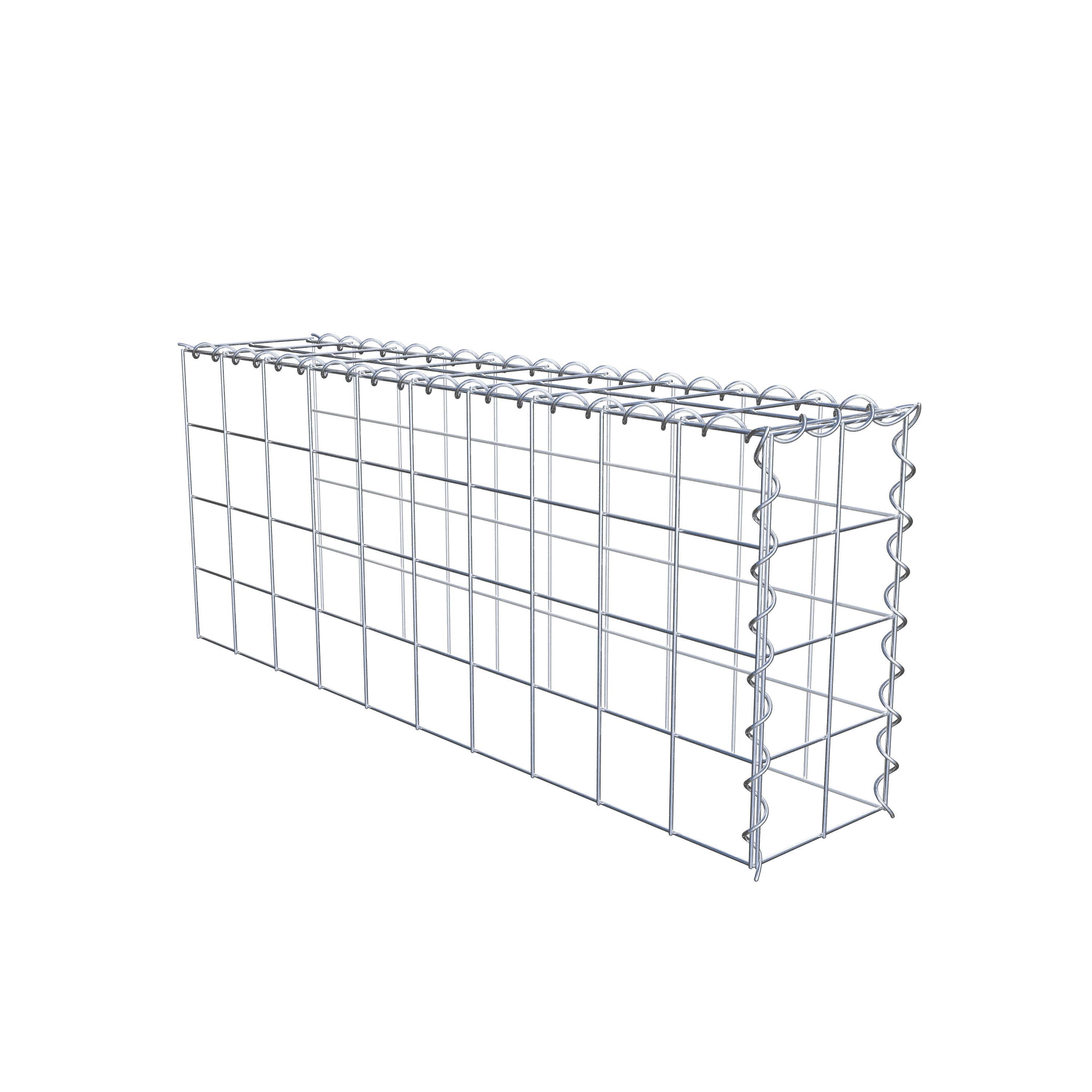 Add-on schanskorf type 4 100 cm x 40 cm x 20 cm (L x H x D), maaswijdte 10 cm x 10 cm, spiraalvormig