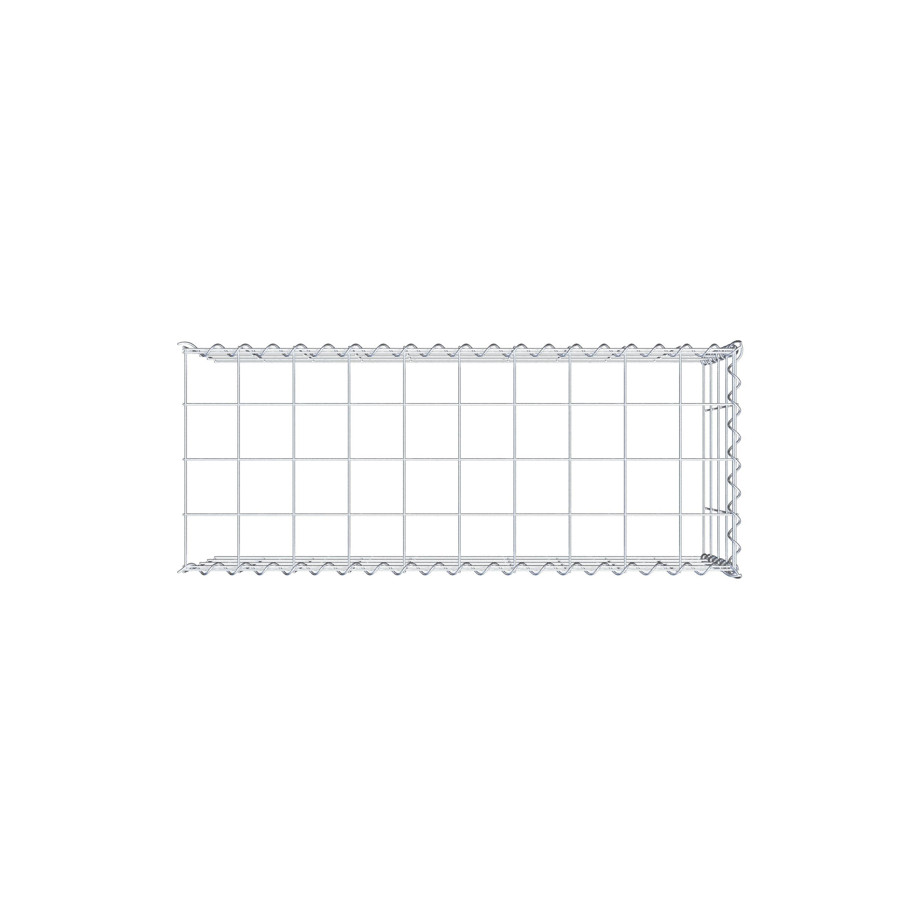Gabião tipo 4 100 cm x 40 cm x 40 cm (C x A x P), malhagem 10 cm x 10 cm, espiral