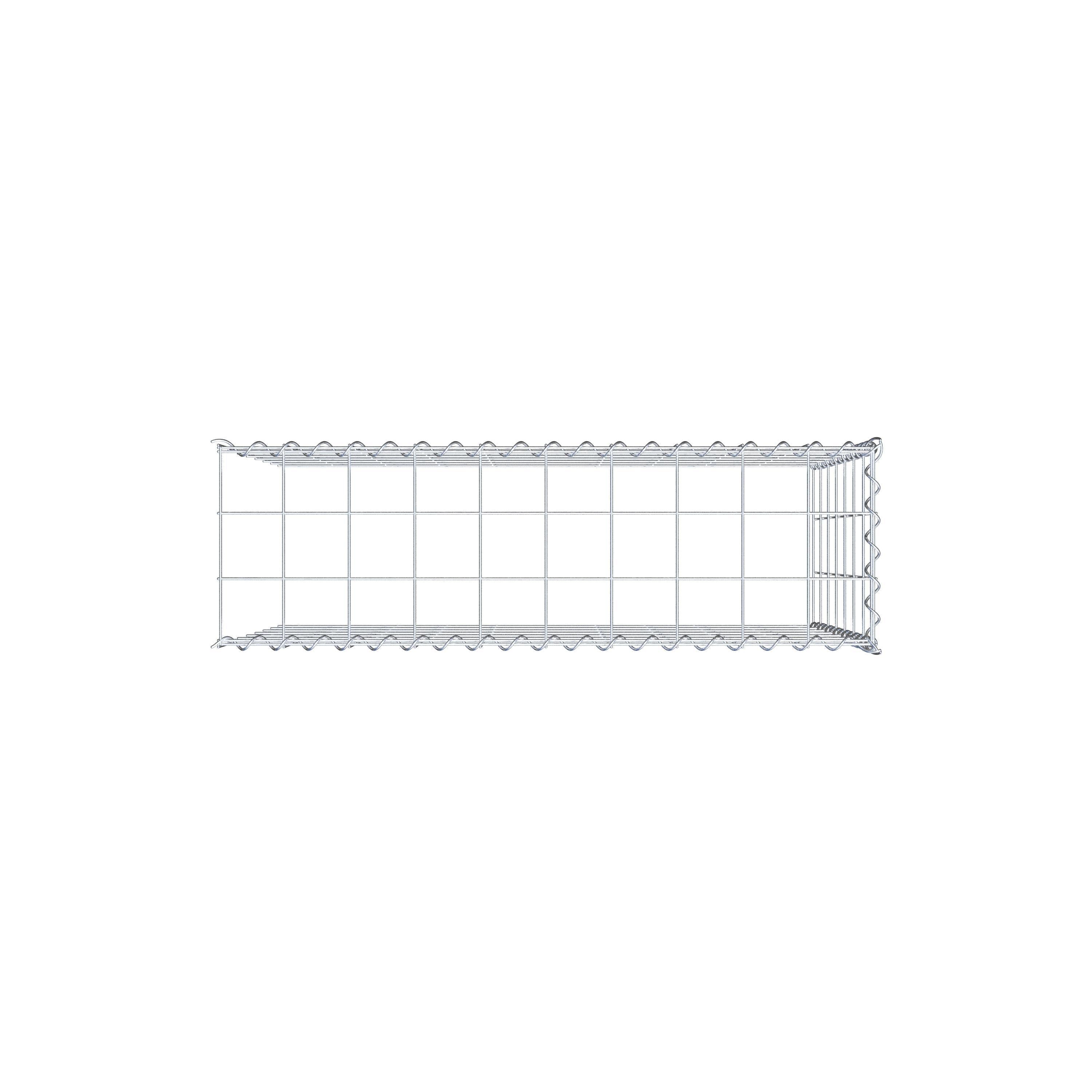 Gabião Tipo 4 100 cm x 70 cm x 30 cm (C x A x P), malhagem 10 cm x 10 cm, espiral