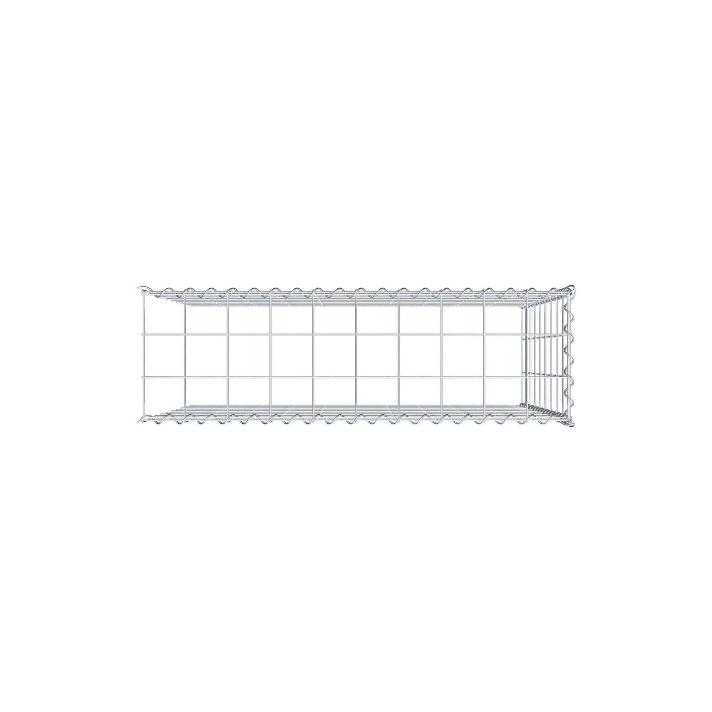 Gabion rapporté type 4 100 cm x 90 cm x 30 cm (L x H x P), mailles 10 cm x 10 cm, spirale