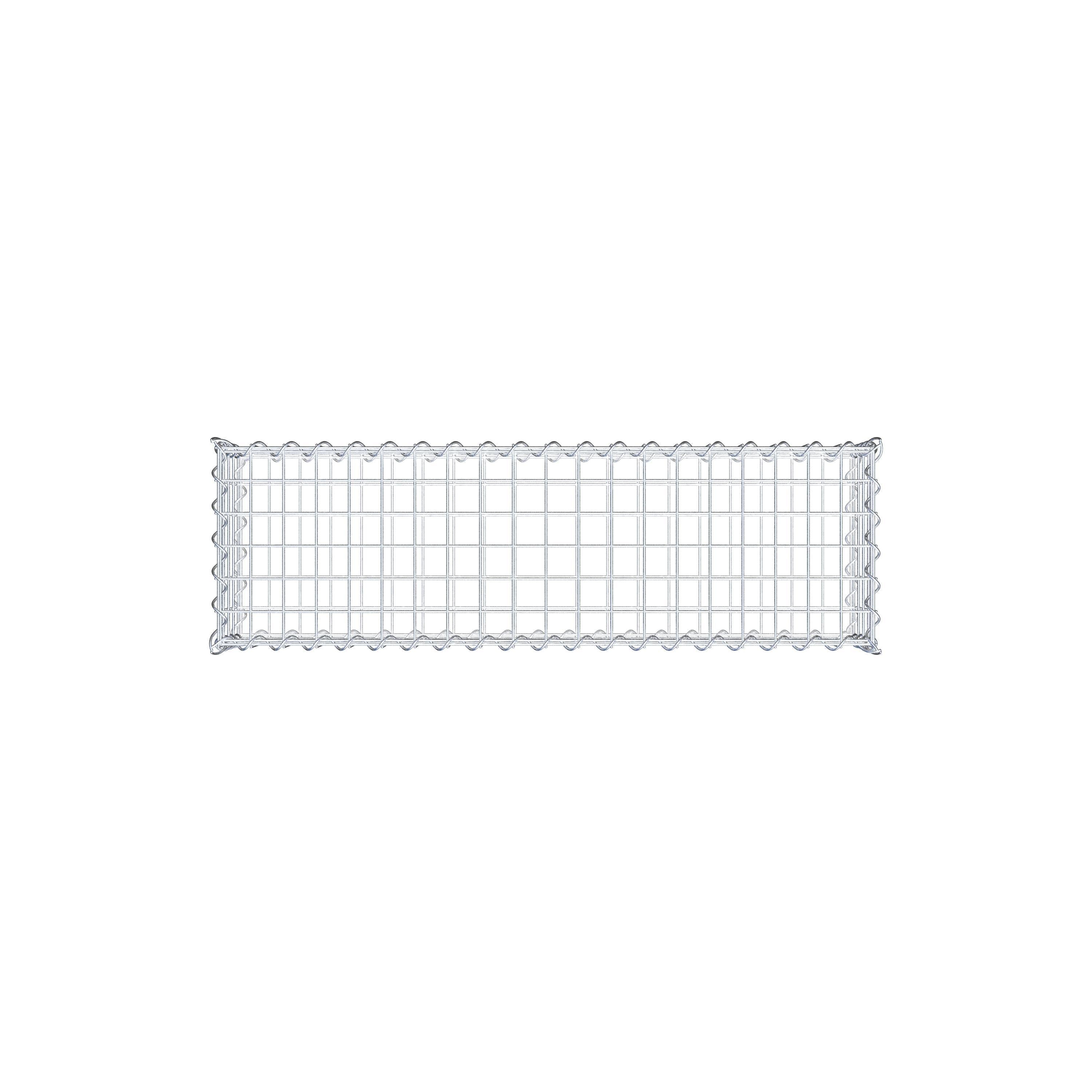 Gabião 100 cm x 20 cm x 30 cm (C x A x P), malhagem 5 cm x 5 cm, espiral