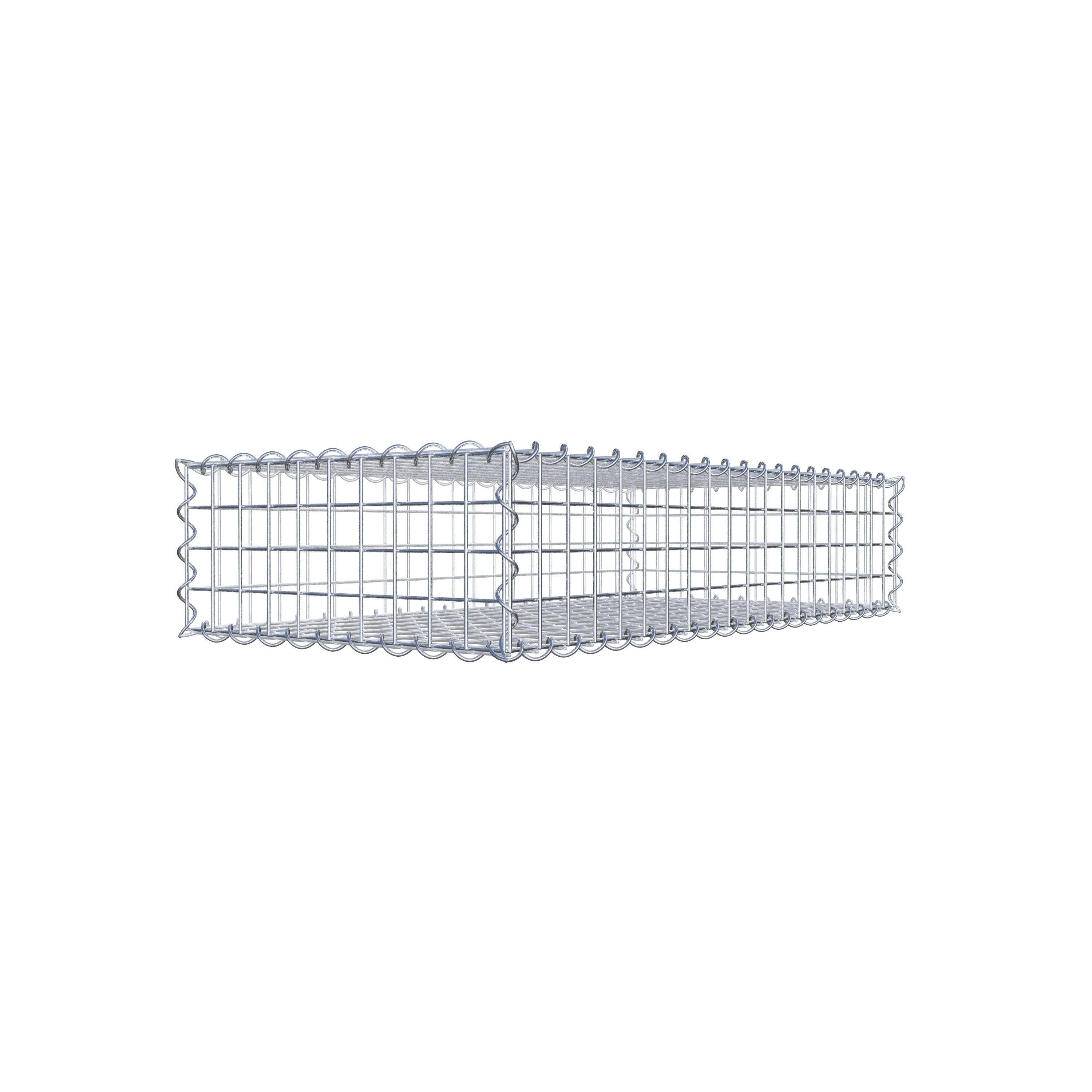 Gabion 100 cm x 20 cm x 50 cm (L x H x P), mailles 5 cm x 5 cm, spirale