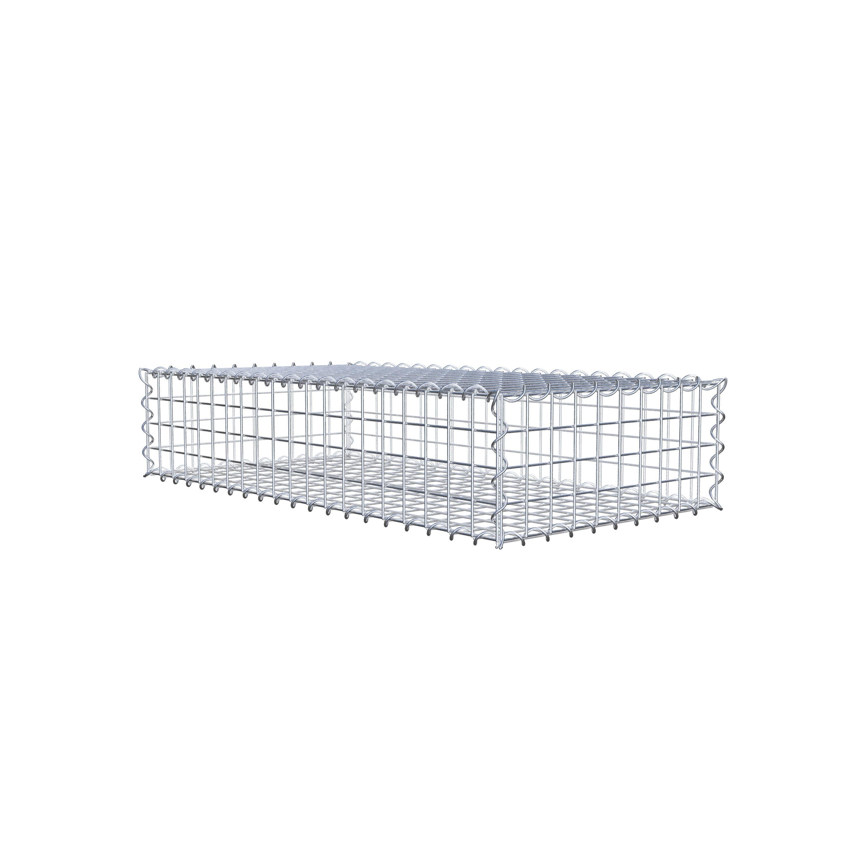 Gabion 100 cm x 20 cm x 50 cm (L x H x P), mailles 5 cm x 5 cm, spirale