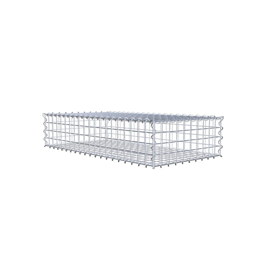 Gabion 100 cm x 20 cm x 50 cm (L x H x D), maskstorlek 5 cm x 5 cm, spiral