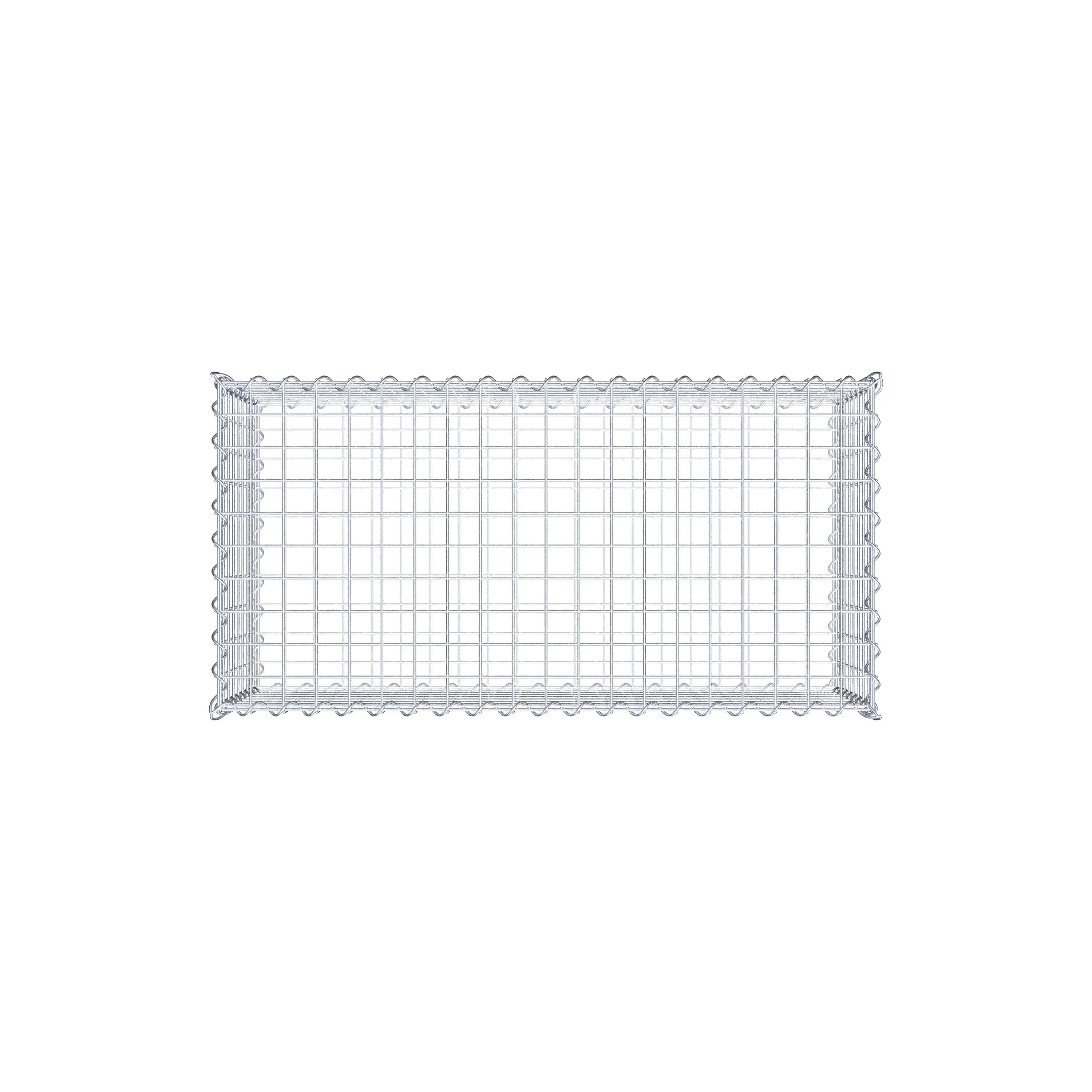 Gabbione 100 cm x 40 cm x 50 cm (L x H x P), maglia 5 cm x 5 cm, spirale