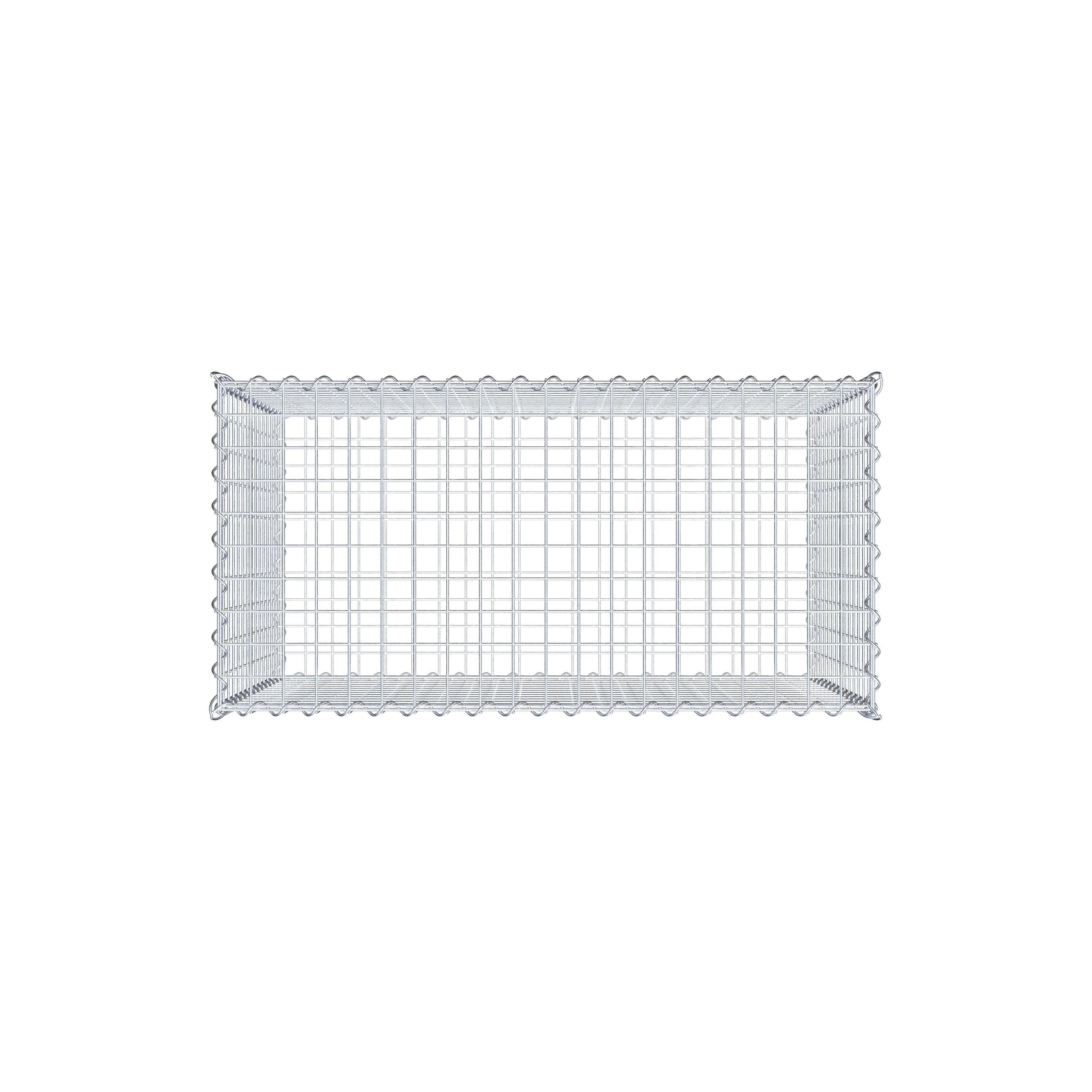 Schanskorf 100 cm x 70 cm x 50 cm (L x H x D), maaswijdte 5 cm x 5 cm, spiraalvormig