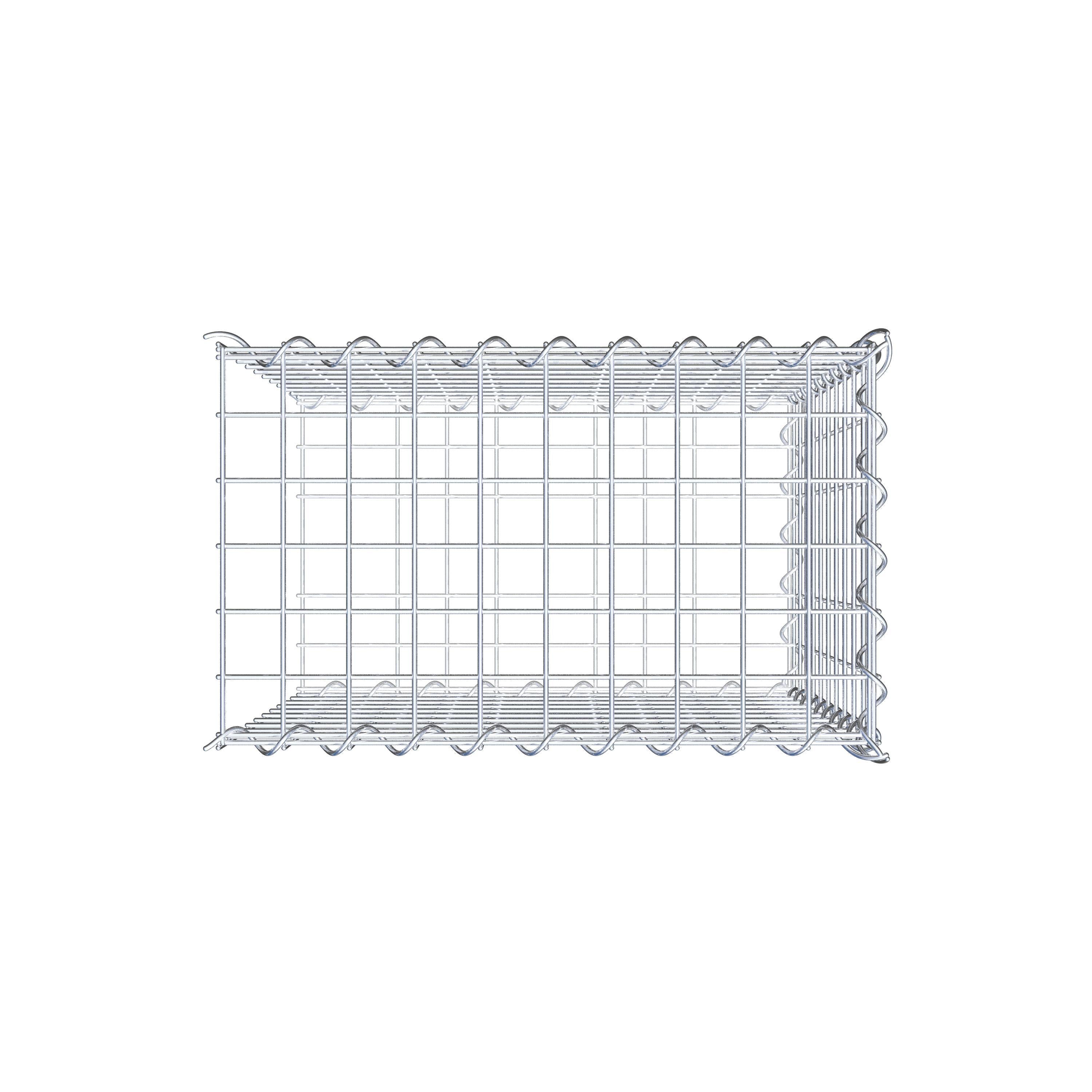 Gavión adicional tipo 2 50 cm x 50 cm x 30 cm (L x A x P), malla 5 cm x 5 cm, en espiral