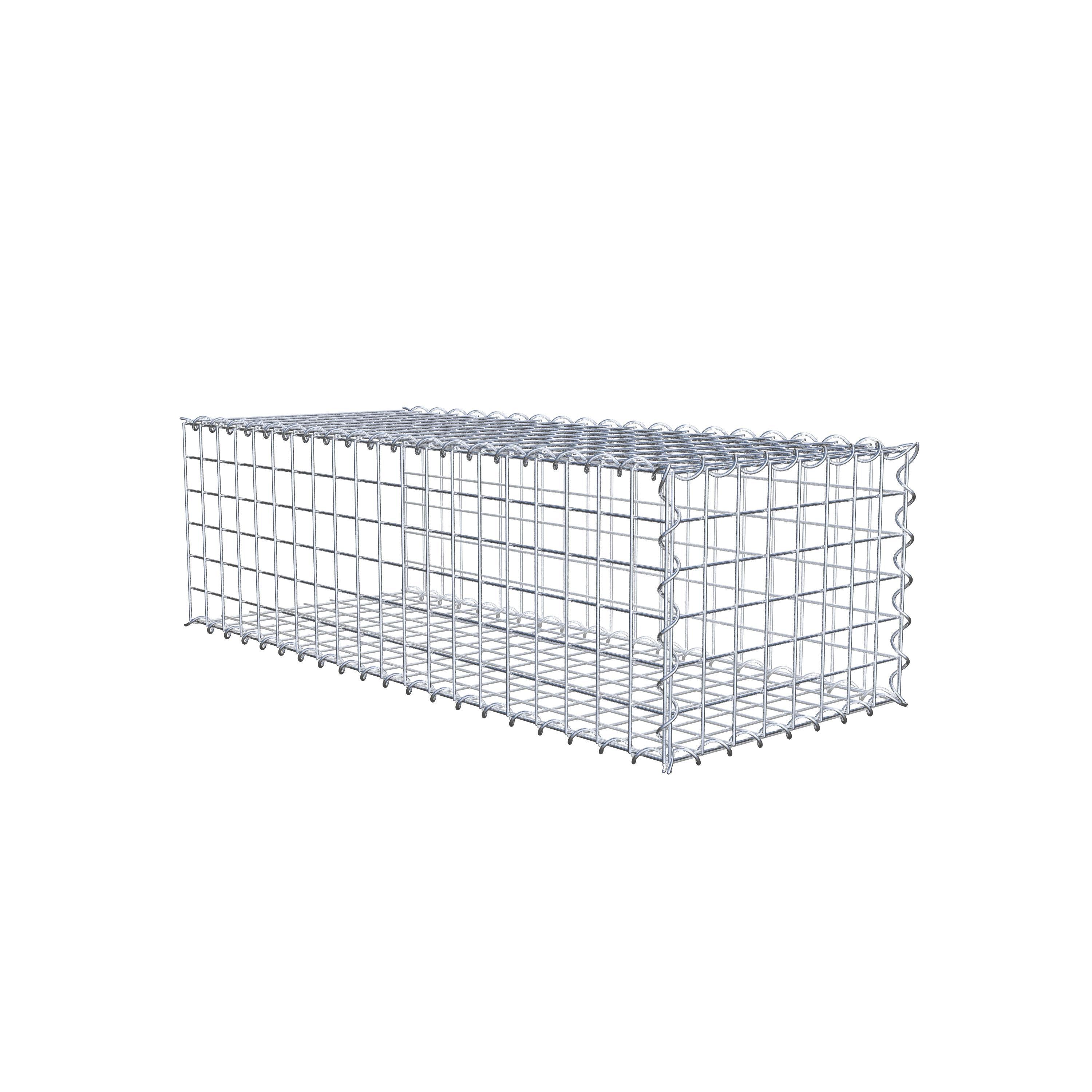 Gavión complementario tipo 2 100 cm x 30 cm x 40 cm (L x A x P), malla 5 cm x 5 cm, espiral