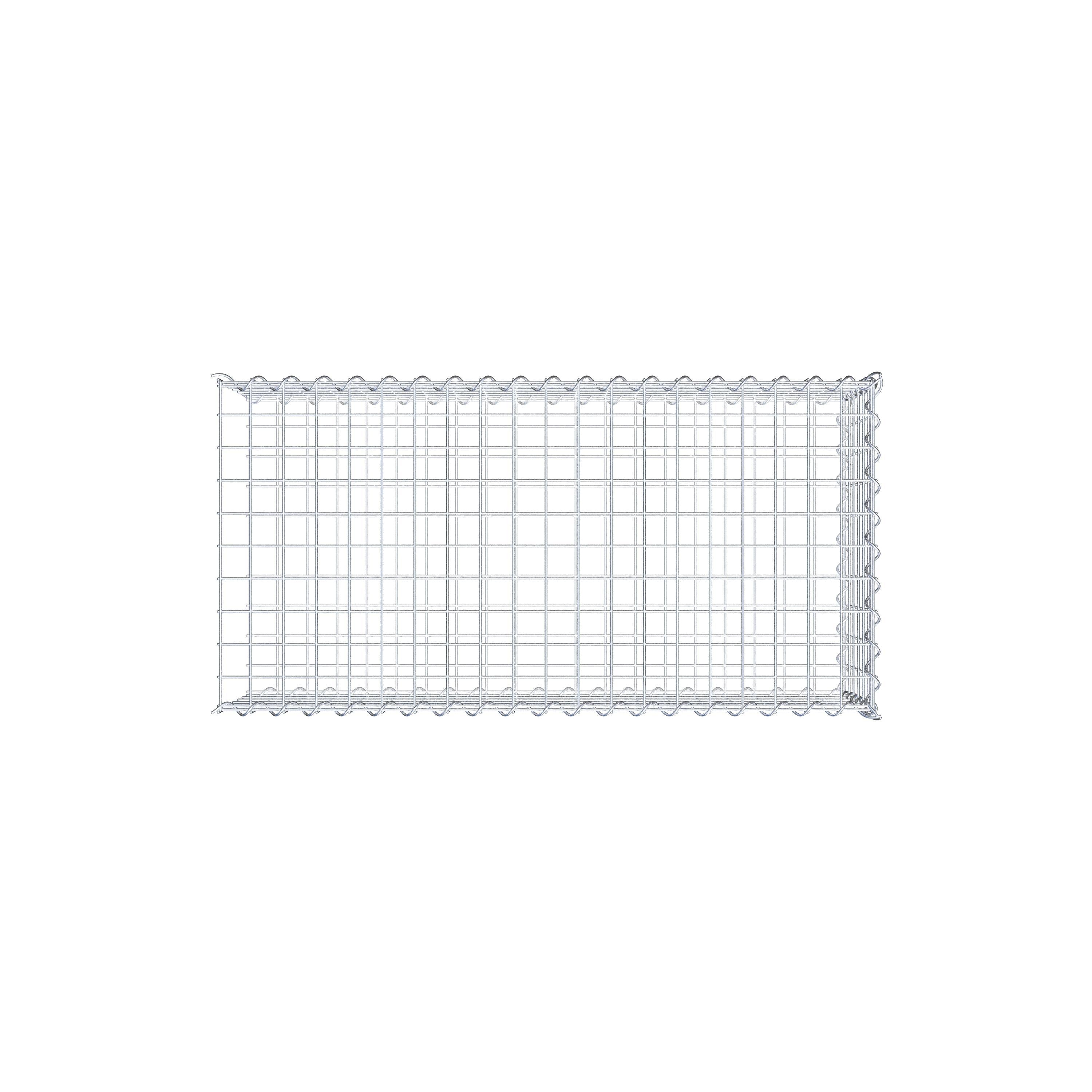 Gabião tipo 2 100 cm x 30 cm x 50 cm (C x A x P), malhagem 5 cm x 5 cm, espiral