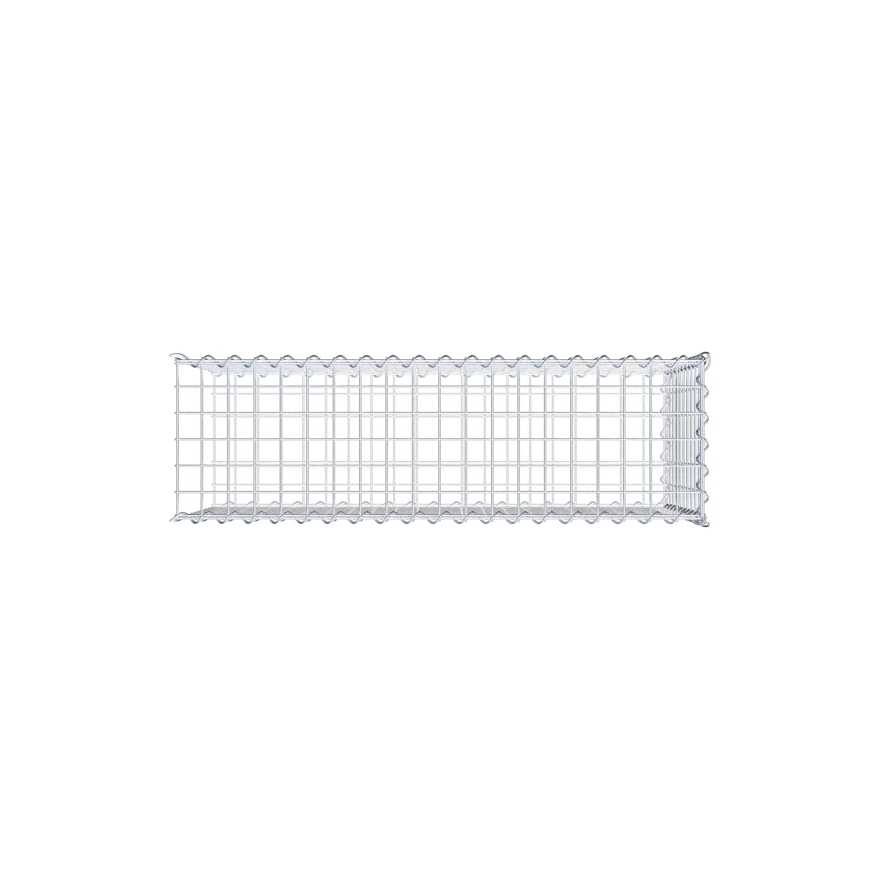 Gabbione aggiuntivo tipo 2 100 cm x 50 cm x 30 cm (L x A x P), maglia 5 cm x 5 cm, a spirale