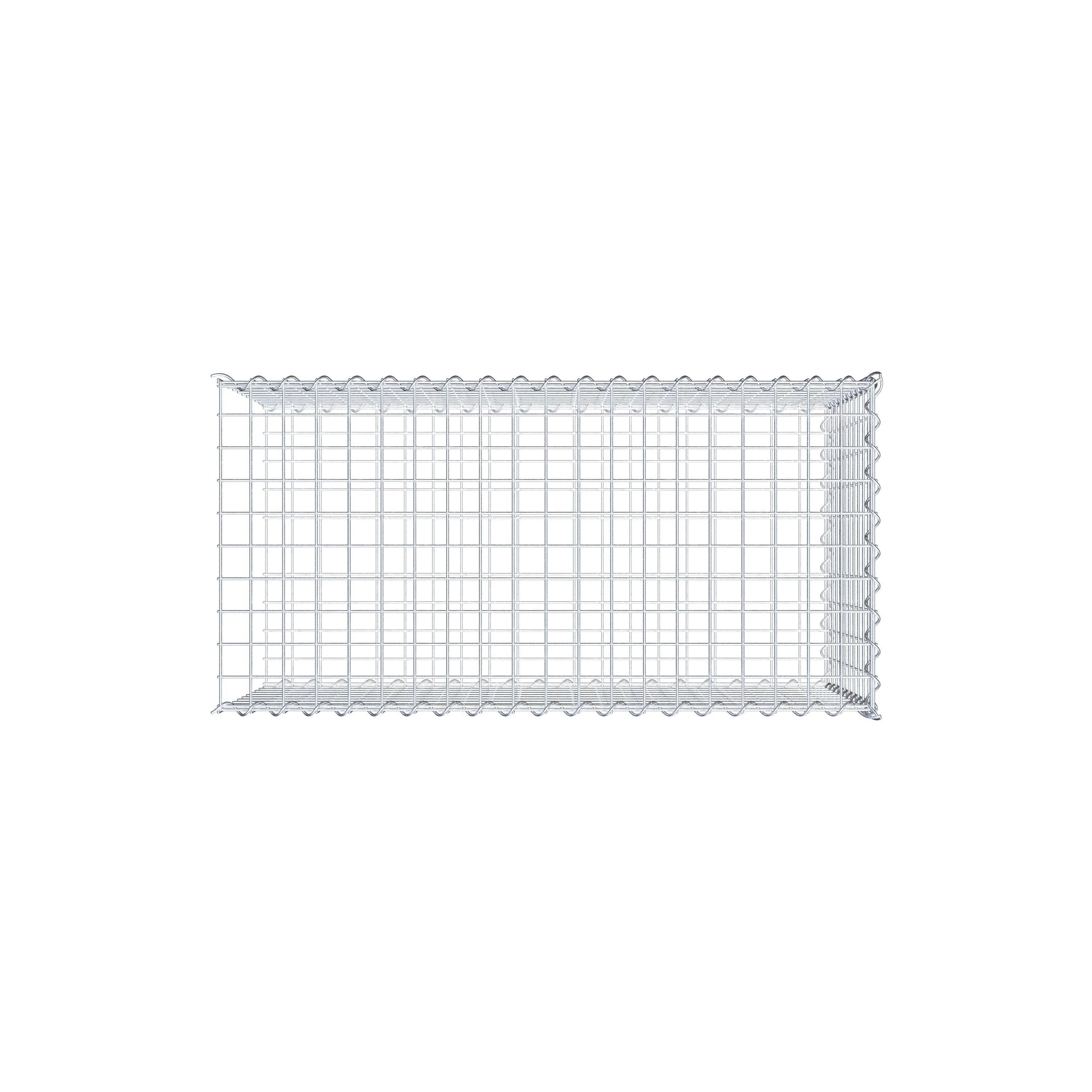 Gabion rapporté type 2 100 cm x 50 cm x 50 cm (L x H x P), mailles 5 cm x 5 cm, spirale