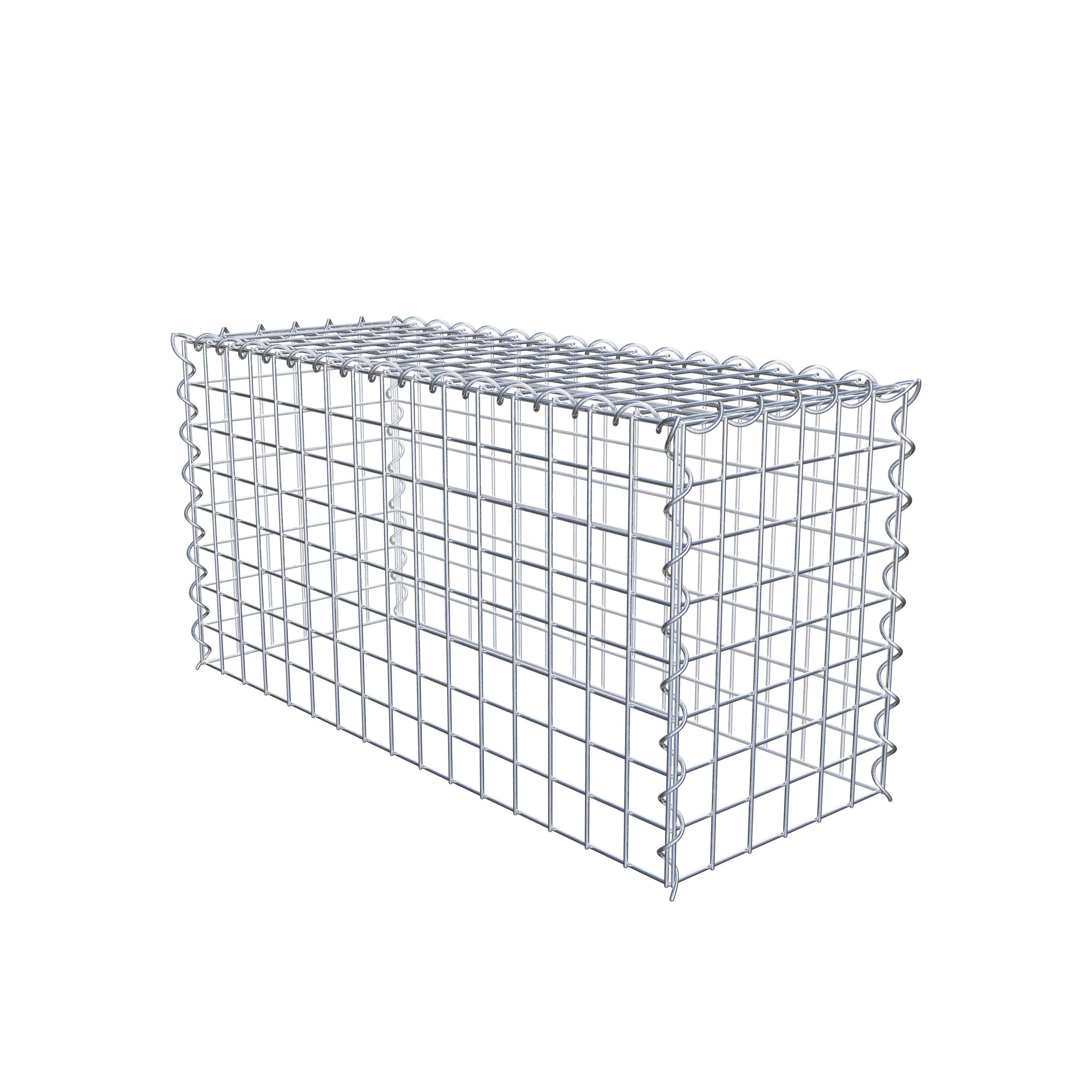 Gabion rapporté type 3 80 cm x 40 cm x 30 cm (L x H x P), mailles 5 cm x 5 cm, spirale