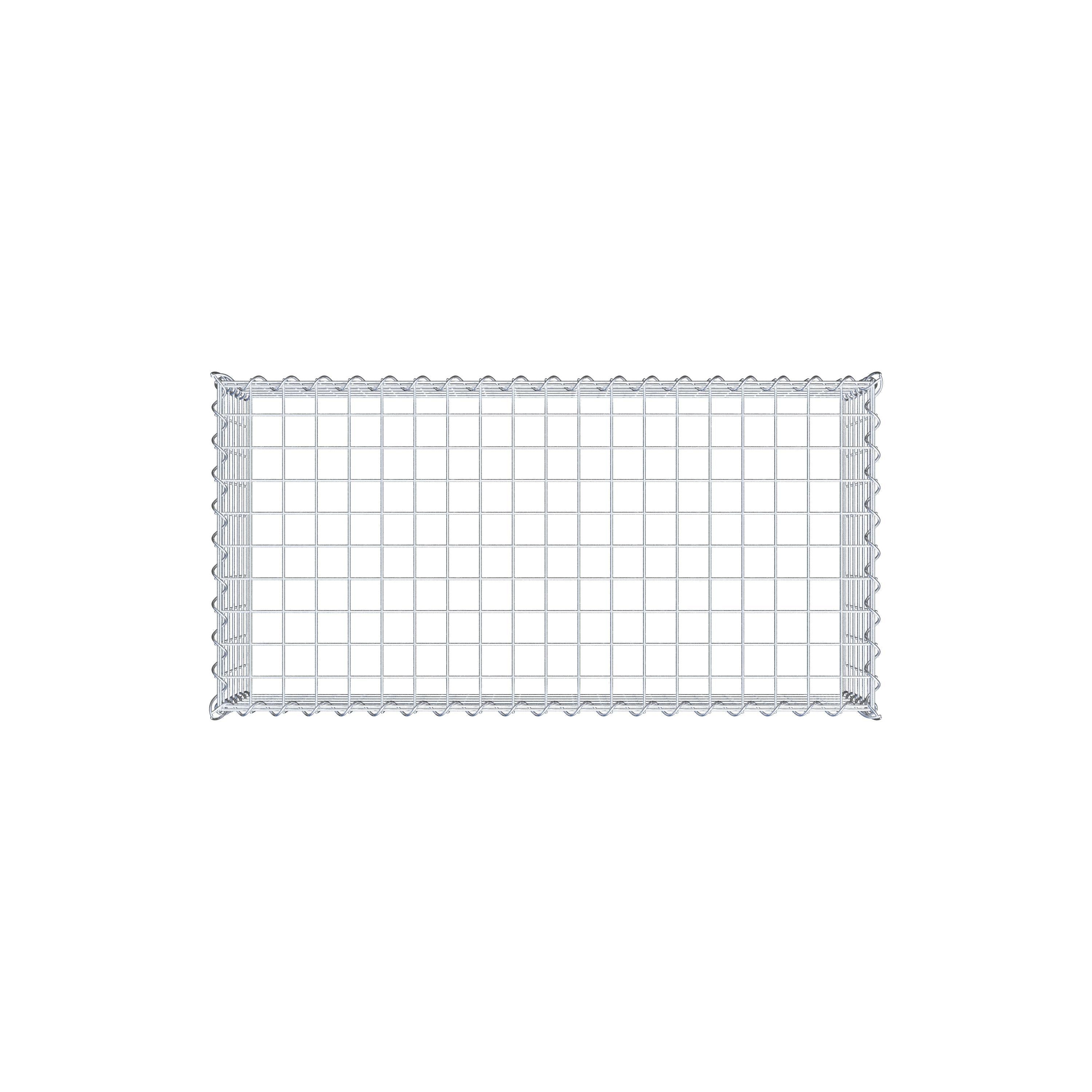 Gabion rapporté type 3 100 cm x 30 cm x 50 cm (L x H x P), mailles 5 cm x 5 cm, spirale