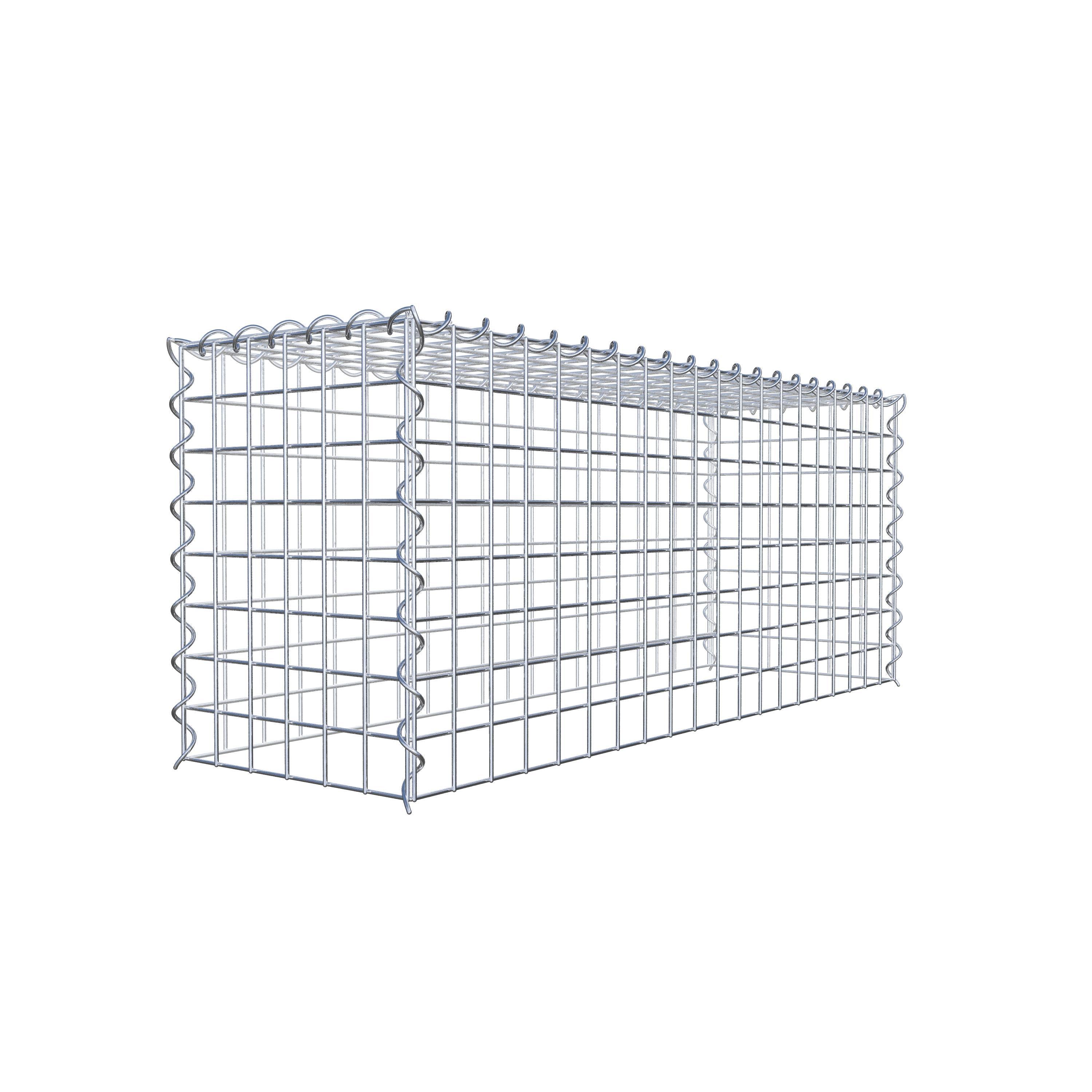 Opvokset gabion type 3 100 cm x 40 cm x 30 cm (L x H x D), maskestørrelse 5 cm x 5 cm, spiral