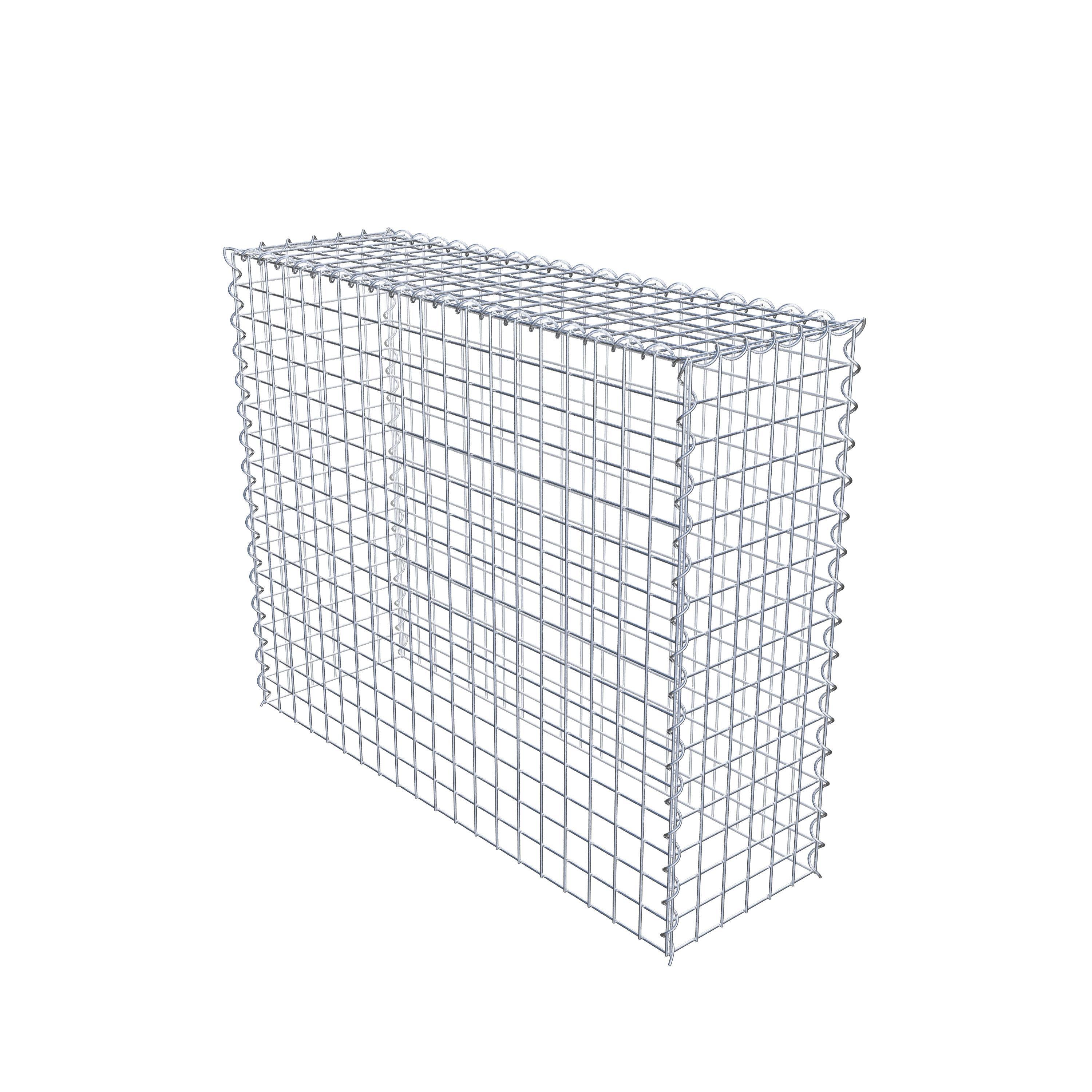 Gabion rapporté type 3 100 cm x 80 cm x 30 cm (L x H x P), mailles 5 cm x 5 cm, spirale