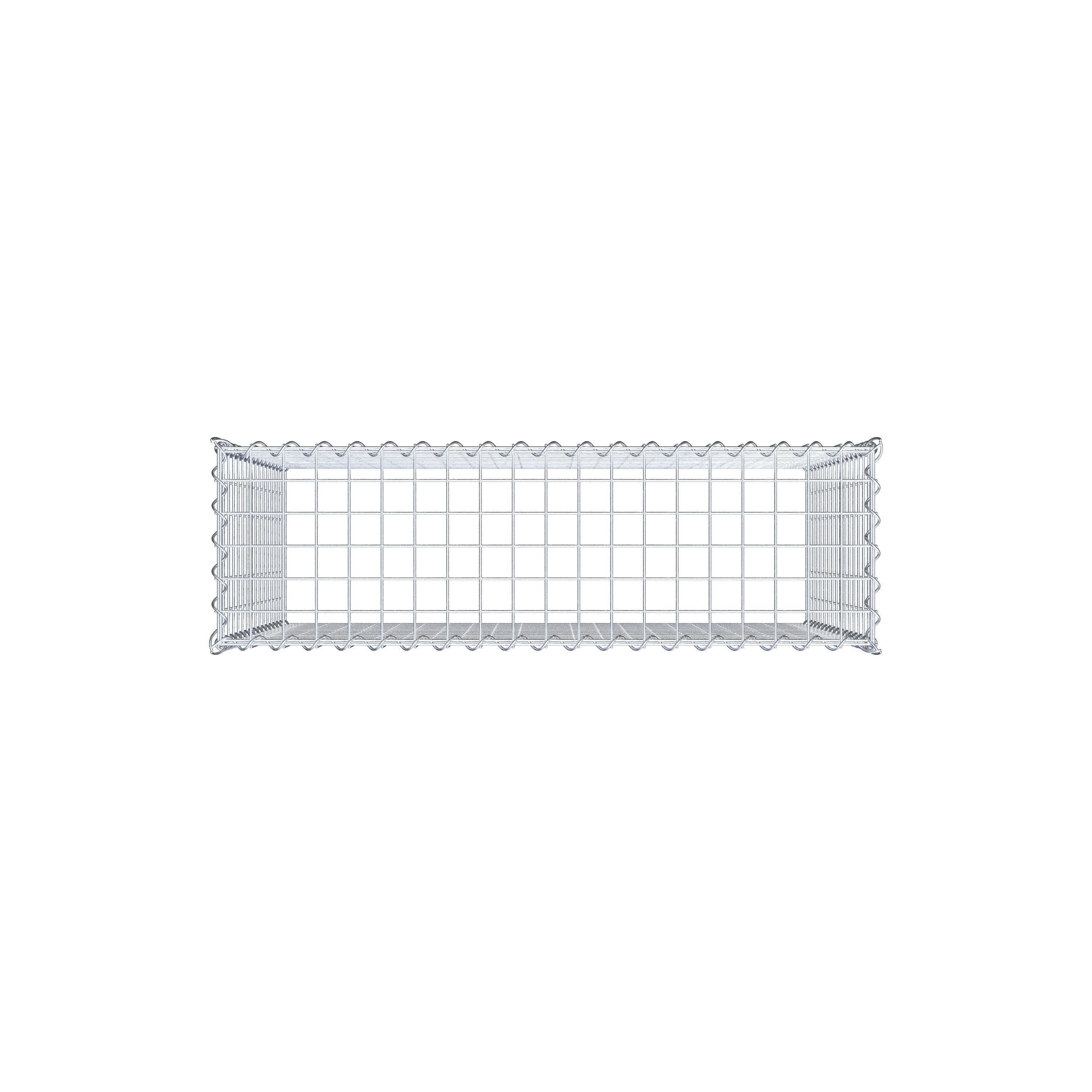 Gabion rapporté type 3 100 cm x 80 cm x 30 cm (L x H x P), mailles 5 cm x 5 cm, spirale
