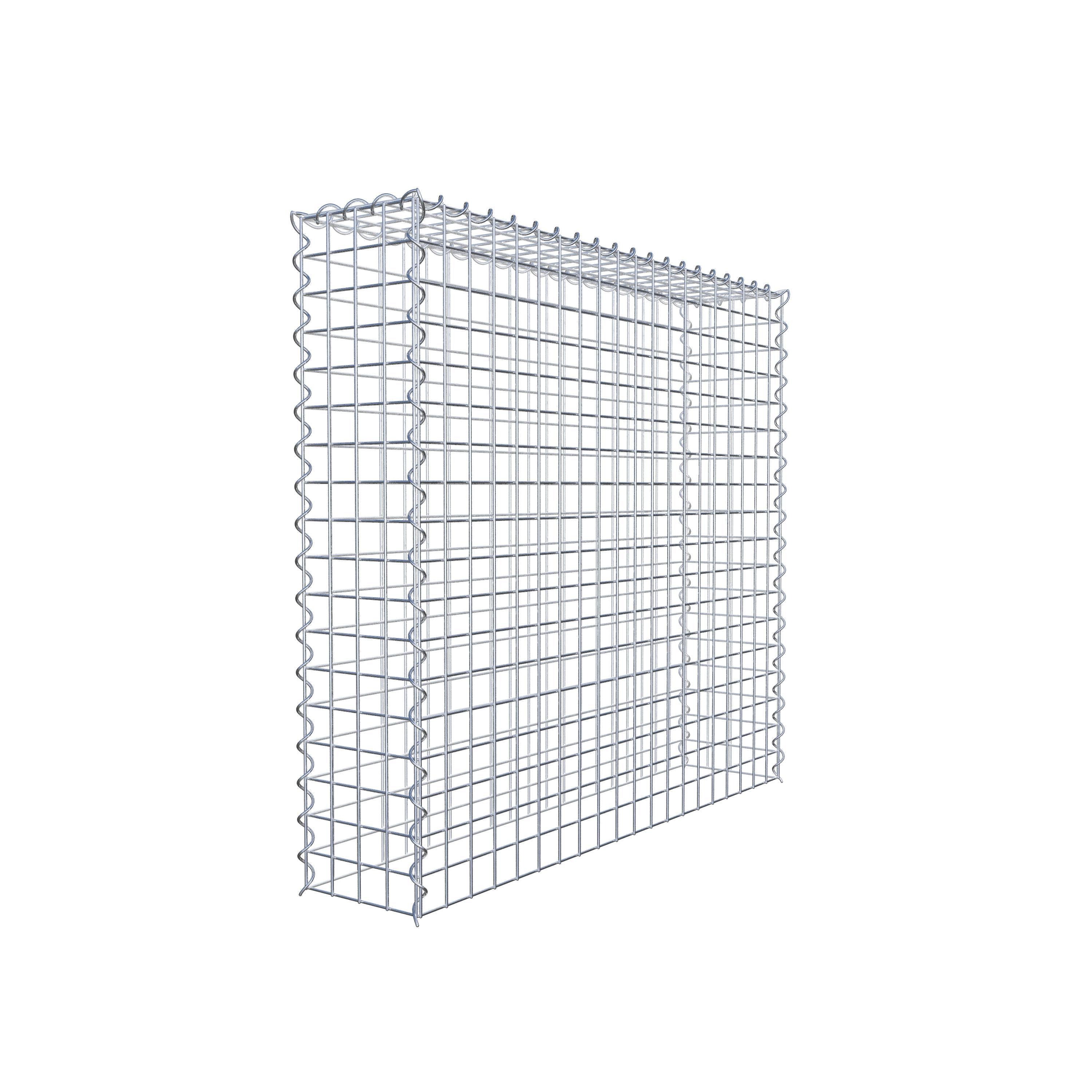 Gabion rapporté type 3 100 cm x 90 cm x 20 cm (L x H x P), mailles 5 cm x 5 cm, spirale
