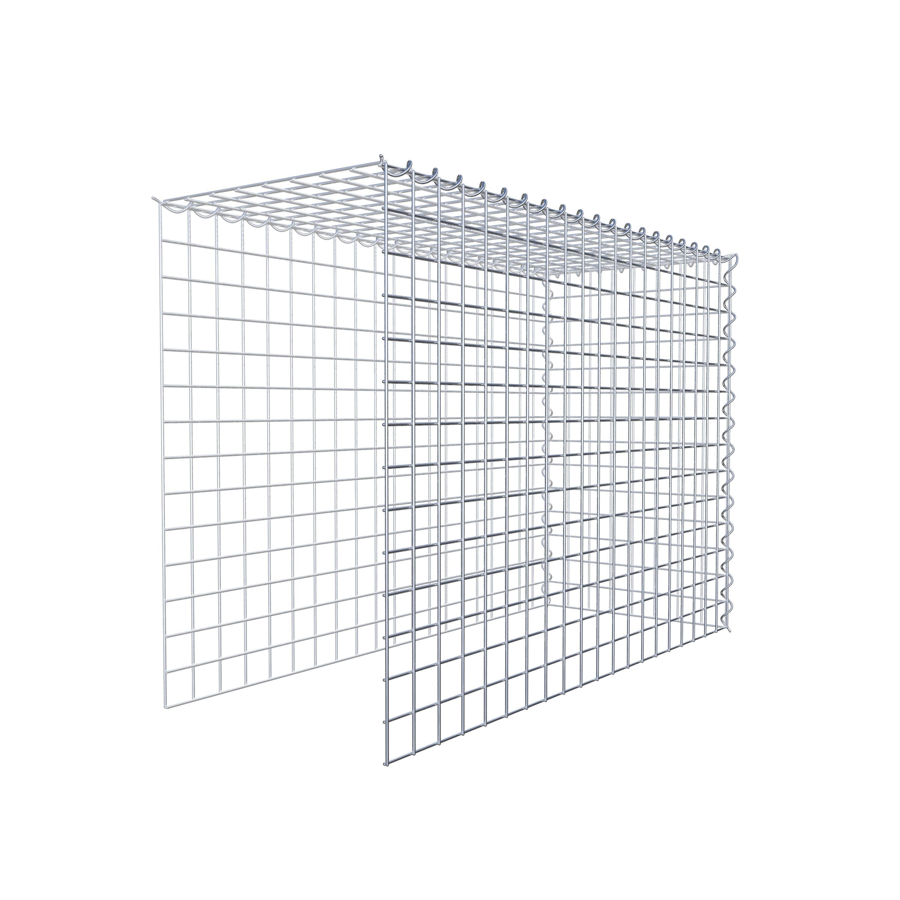 Add-on schanskorf type 4 100 cm x 70 cm x 40 cm (L x H x D), maaswijdte 5 cm x 5 cm, spiraalvormig
