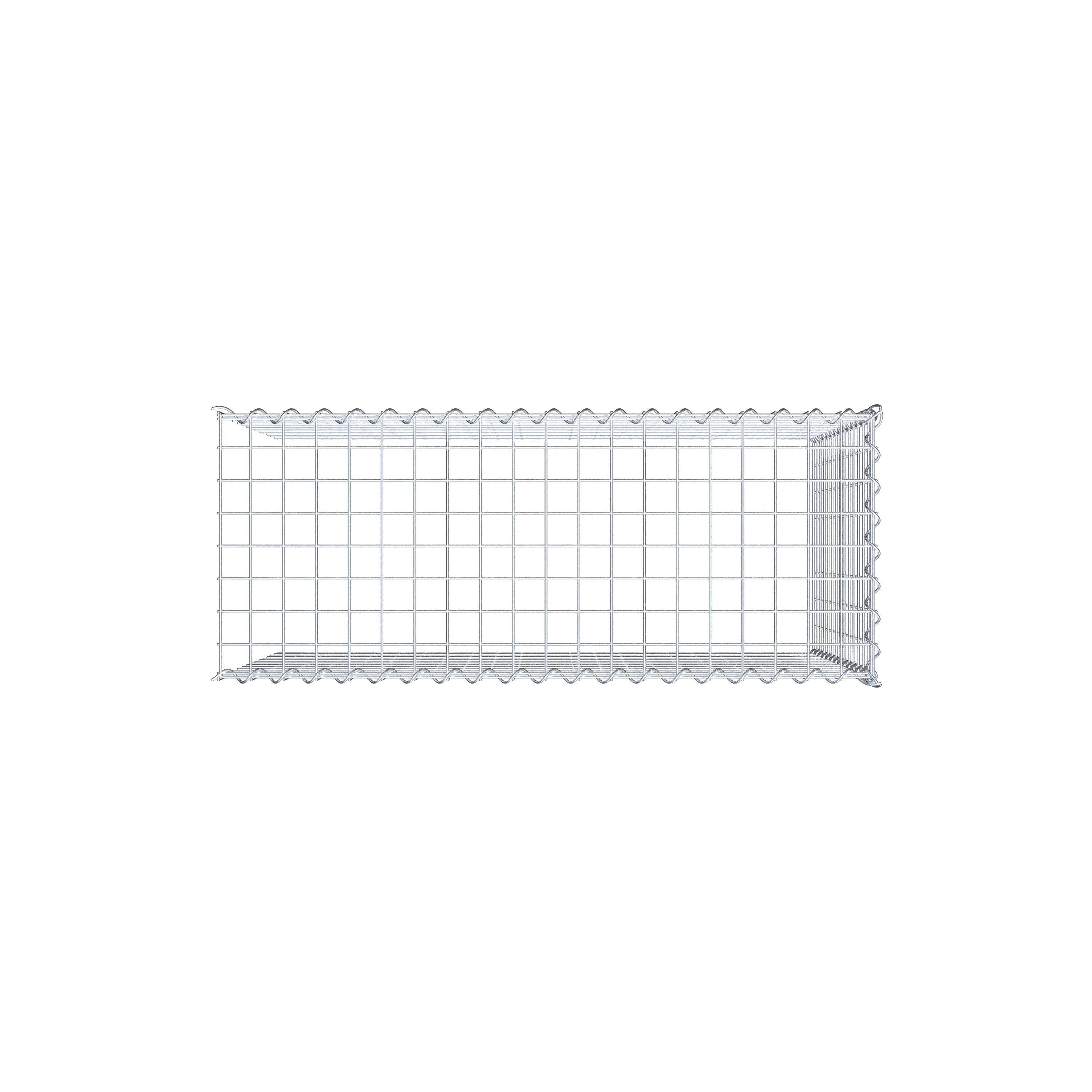 Add-on schanskorf type 4 100 cm x 70 cm x 40 cm (L x H x D), maaswijdte 5 cm x 5 cm, spiraalvormig