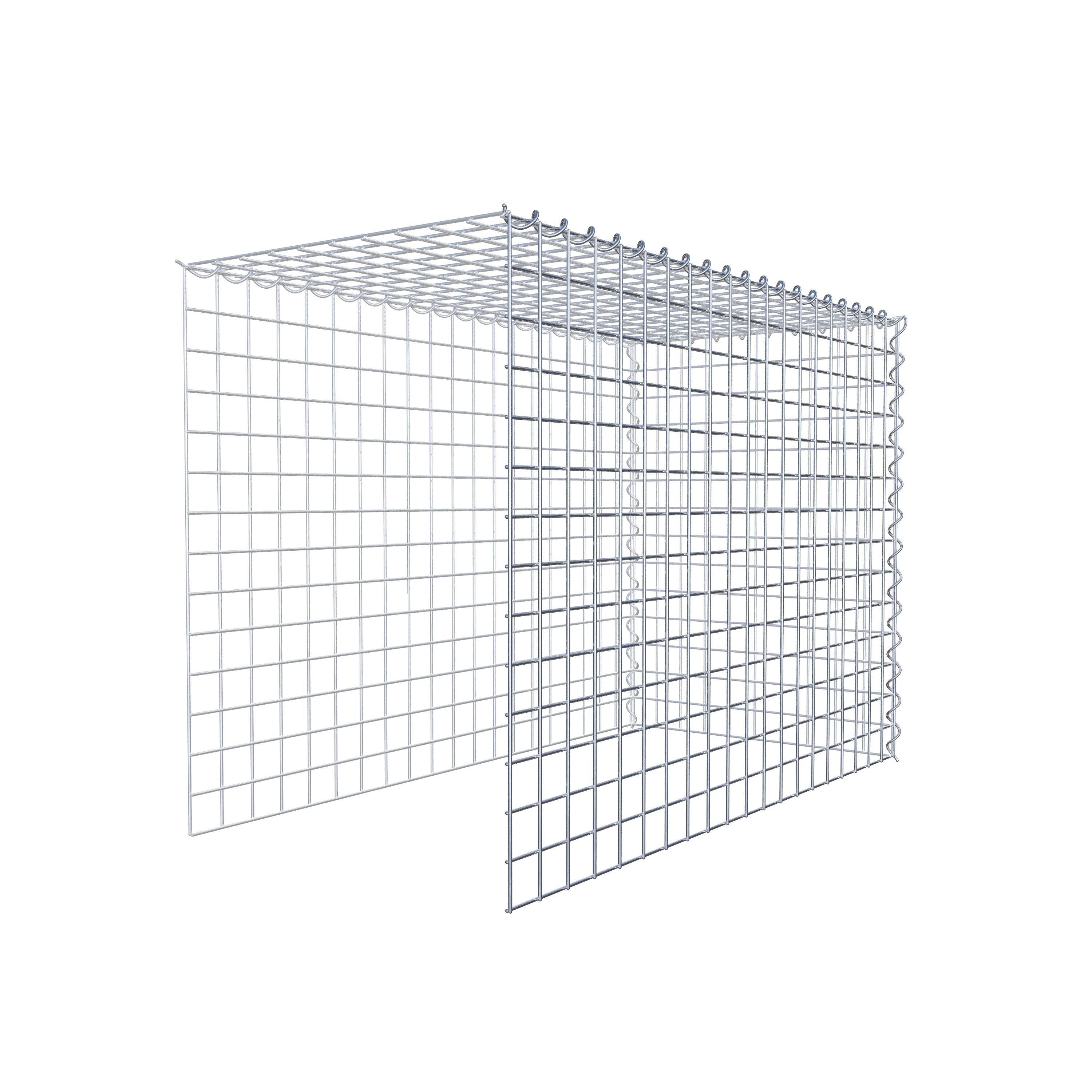 Gabião tipo 4 100 cm x 70 cm x 50 cm (C x A x P), malhagem 5 cm x 5 cm, espiral