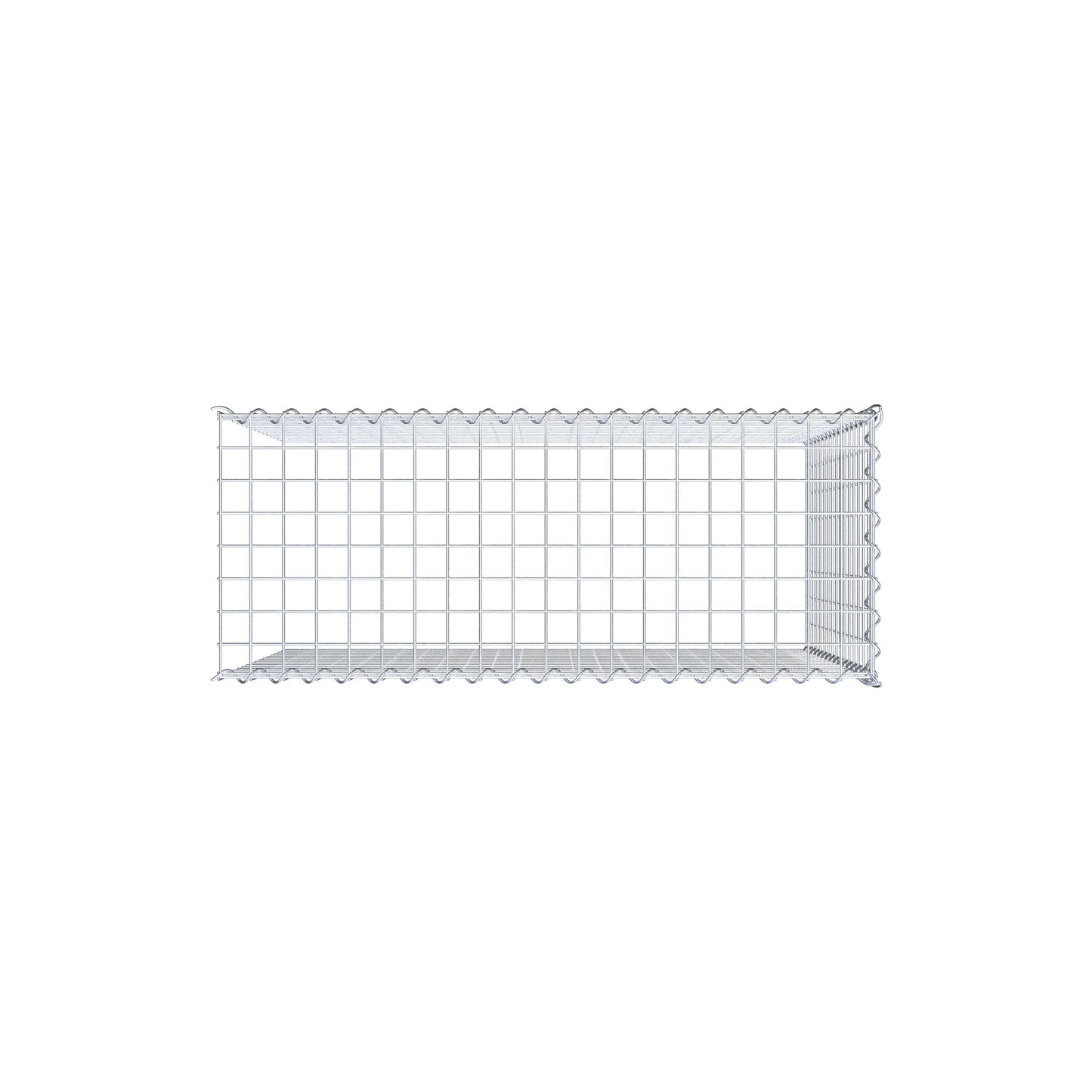 Gabion rapporté type 4 100 cm x 80 cm x 40 cm (L x H x P), mailles 5 cm x 5 cm, spirale