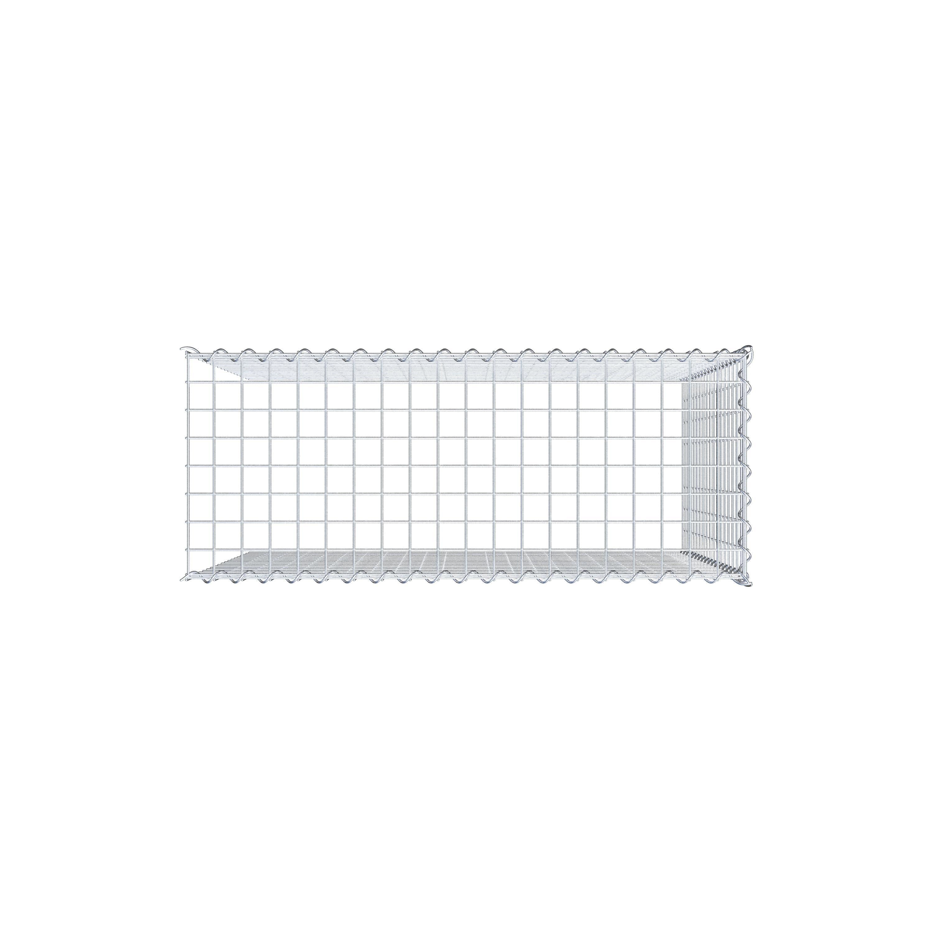 Gabbione aggiuntivo tipo 4 100 cm x 90 cm x 40 cm (L x H x P), dimensione maglia 5 cm x 5 cm, a spirale