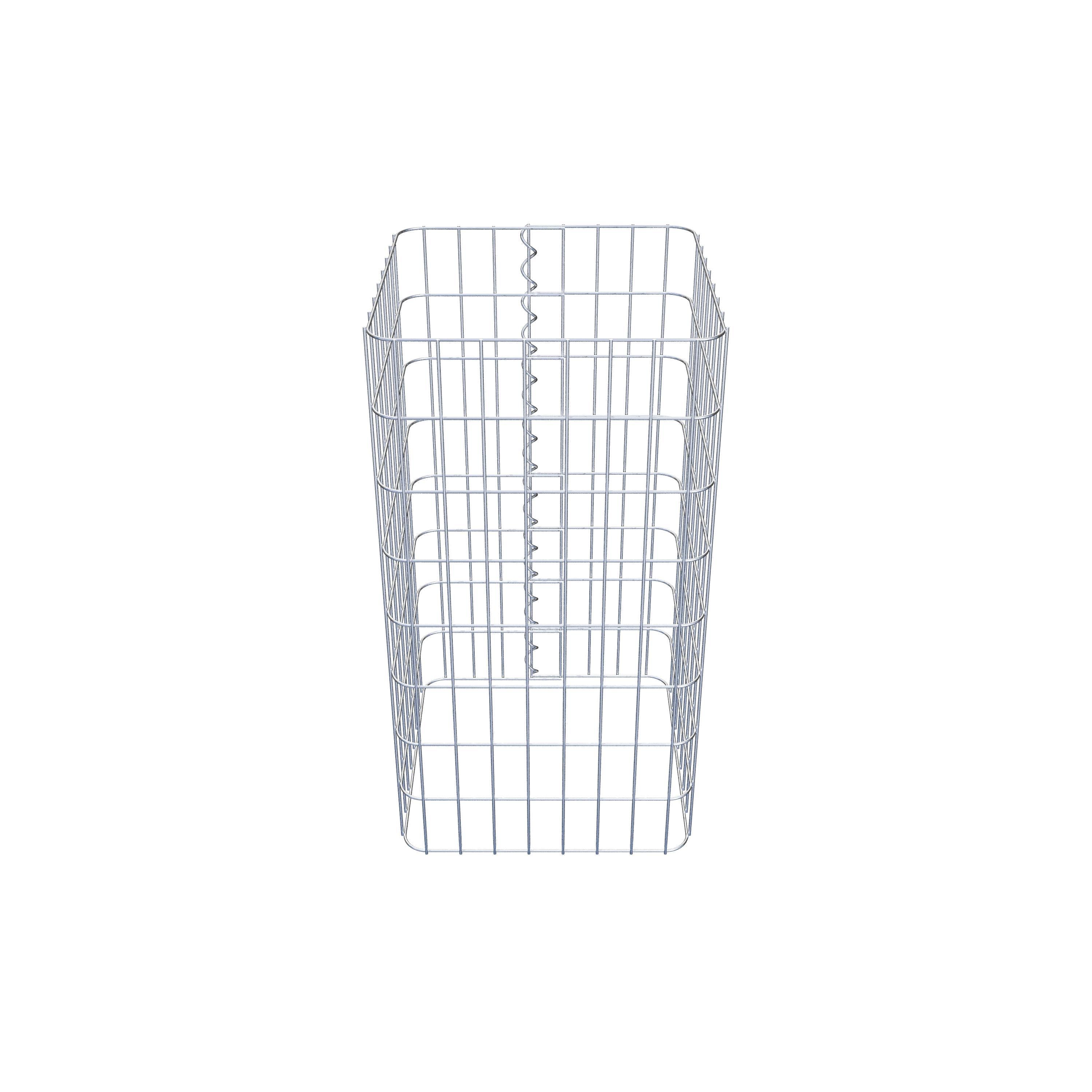 Gabionensäule eckig 42 cm x 42 cm, 80 cm Höhe, MW 5 cm x 10 cm