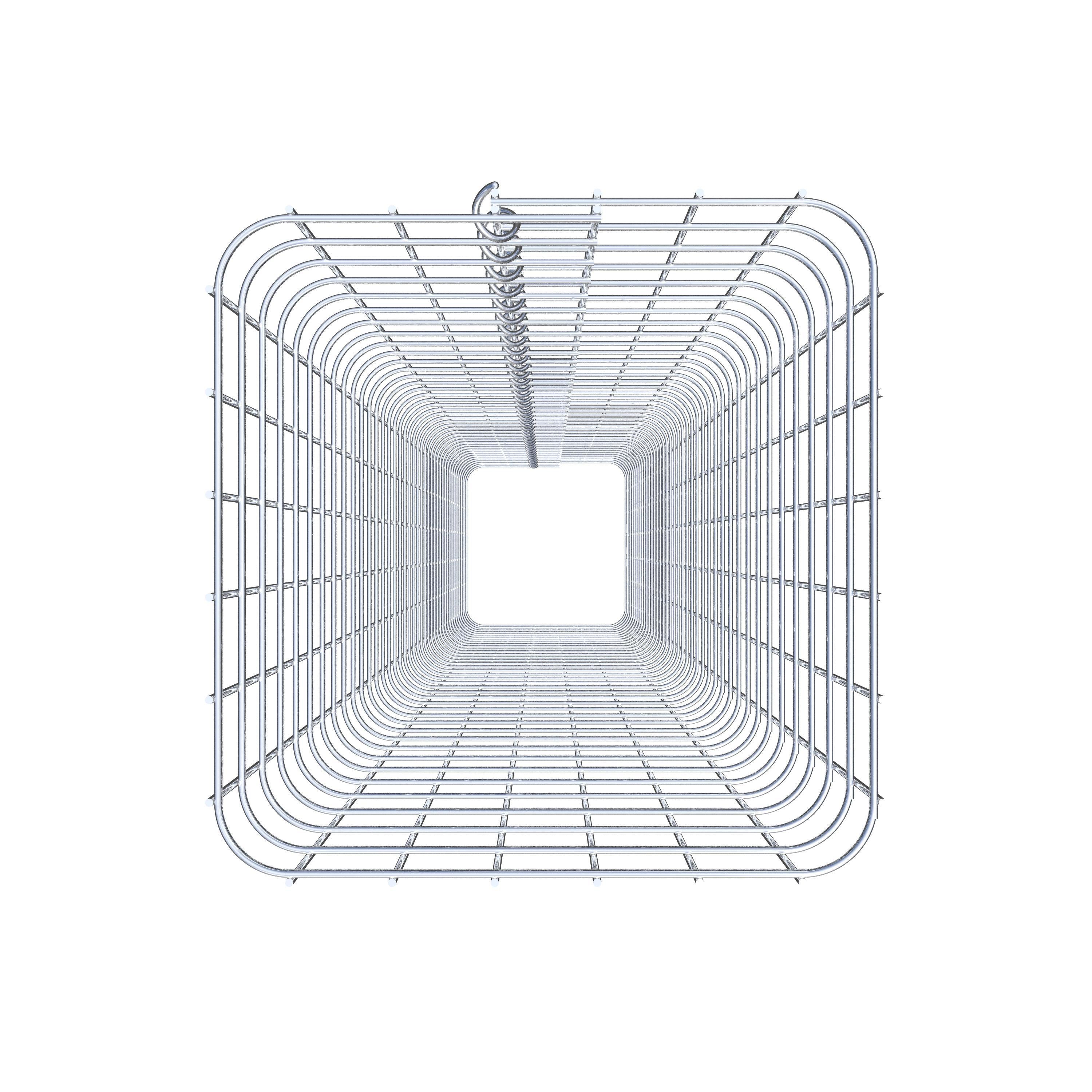 Columna de gaviones angular 32 cm x 32 cm, 200 cm de altura, MW 5 cm x 5 cm
