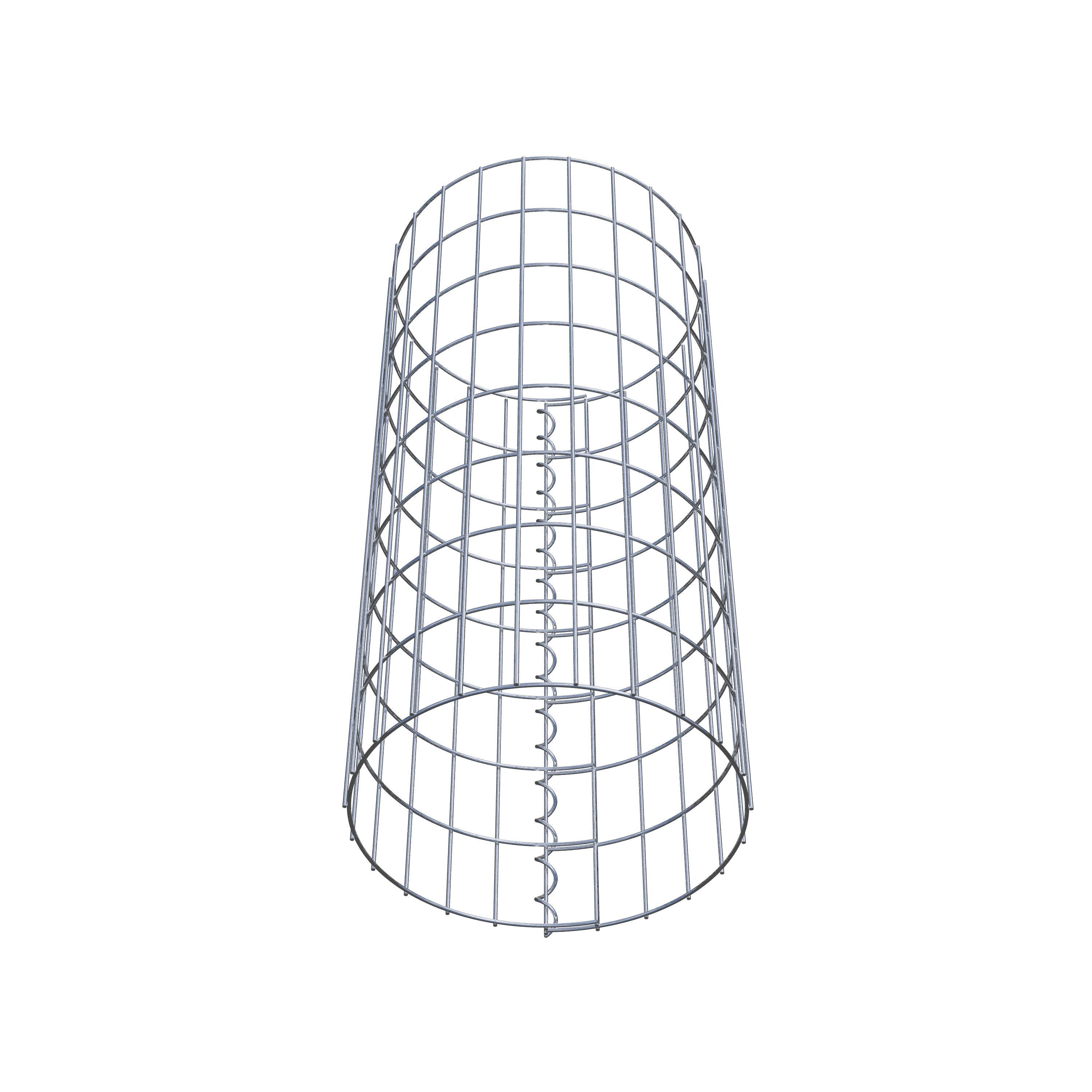 Columna de gaviones redonda 37 cm de diámetro, 80 cm de altura, malla 5 cm x 10 cm