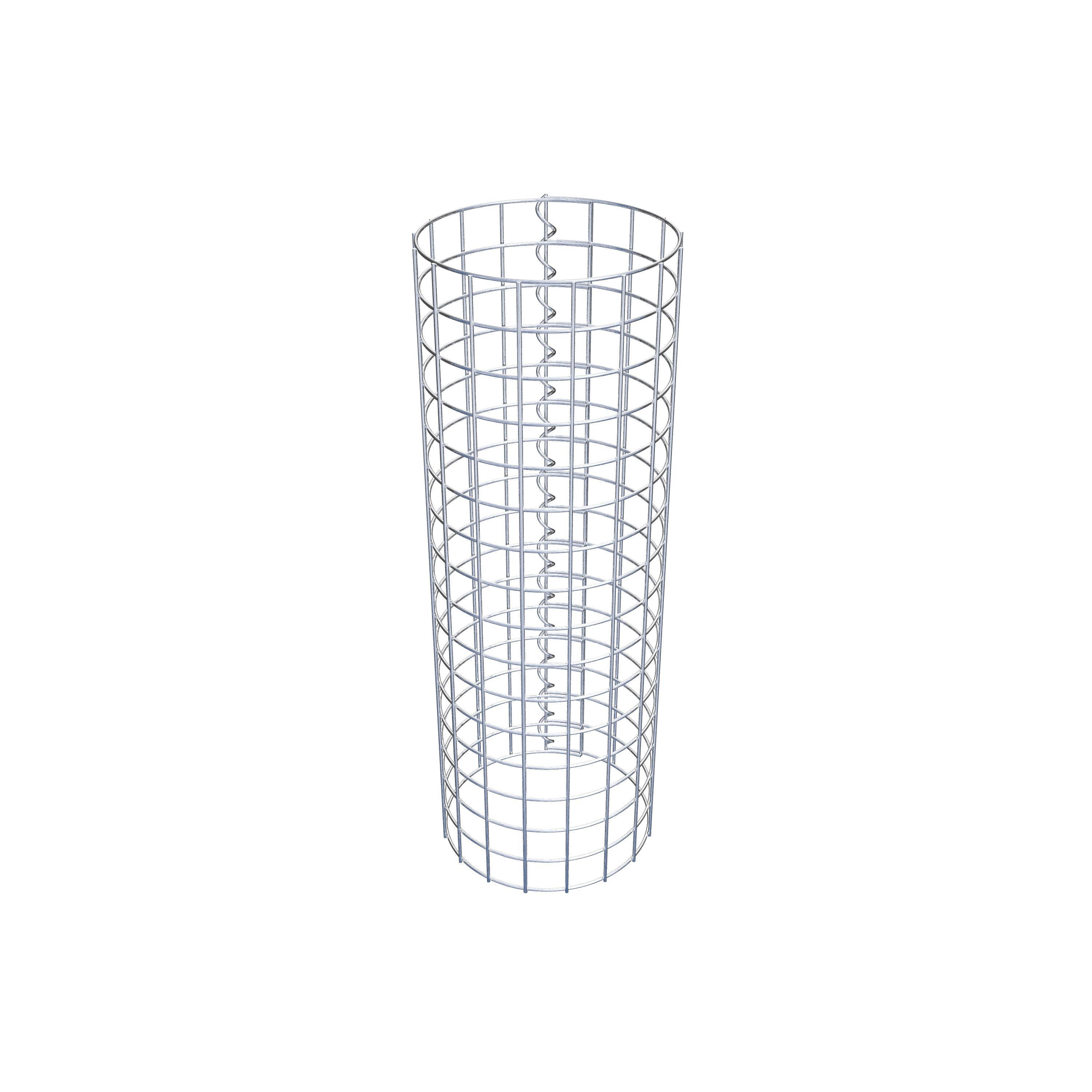 Colonna gabbionata rotonda 27 cm di diametro, 80 cm di altezza, maglia 5 cm x 5 cm
