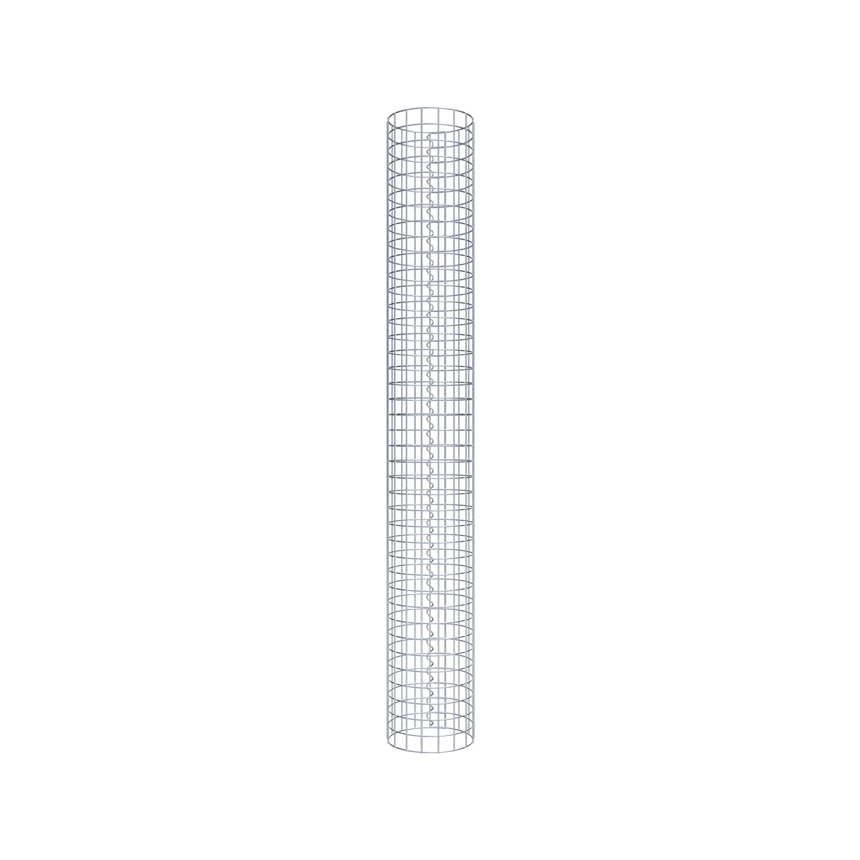 Gabion column around 27 cm diameter, 200 cm high, mesh size 5 cm x 5 cm