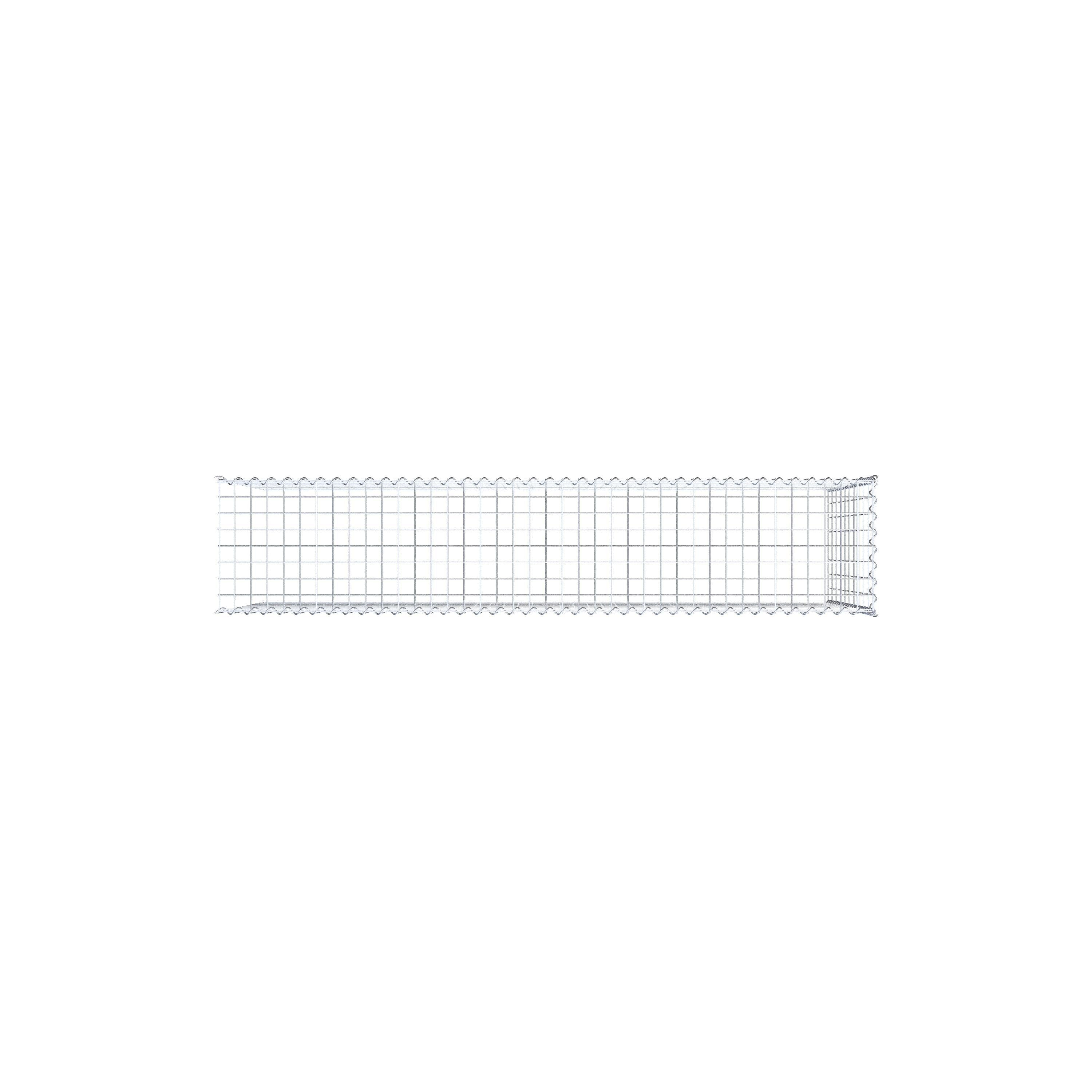 Gabion rapporté type 4 200 cm x 100 cm x 40 cm (L x H x P), mailles 5 cm x 10 cm, spirale